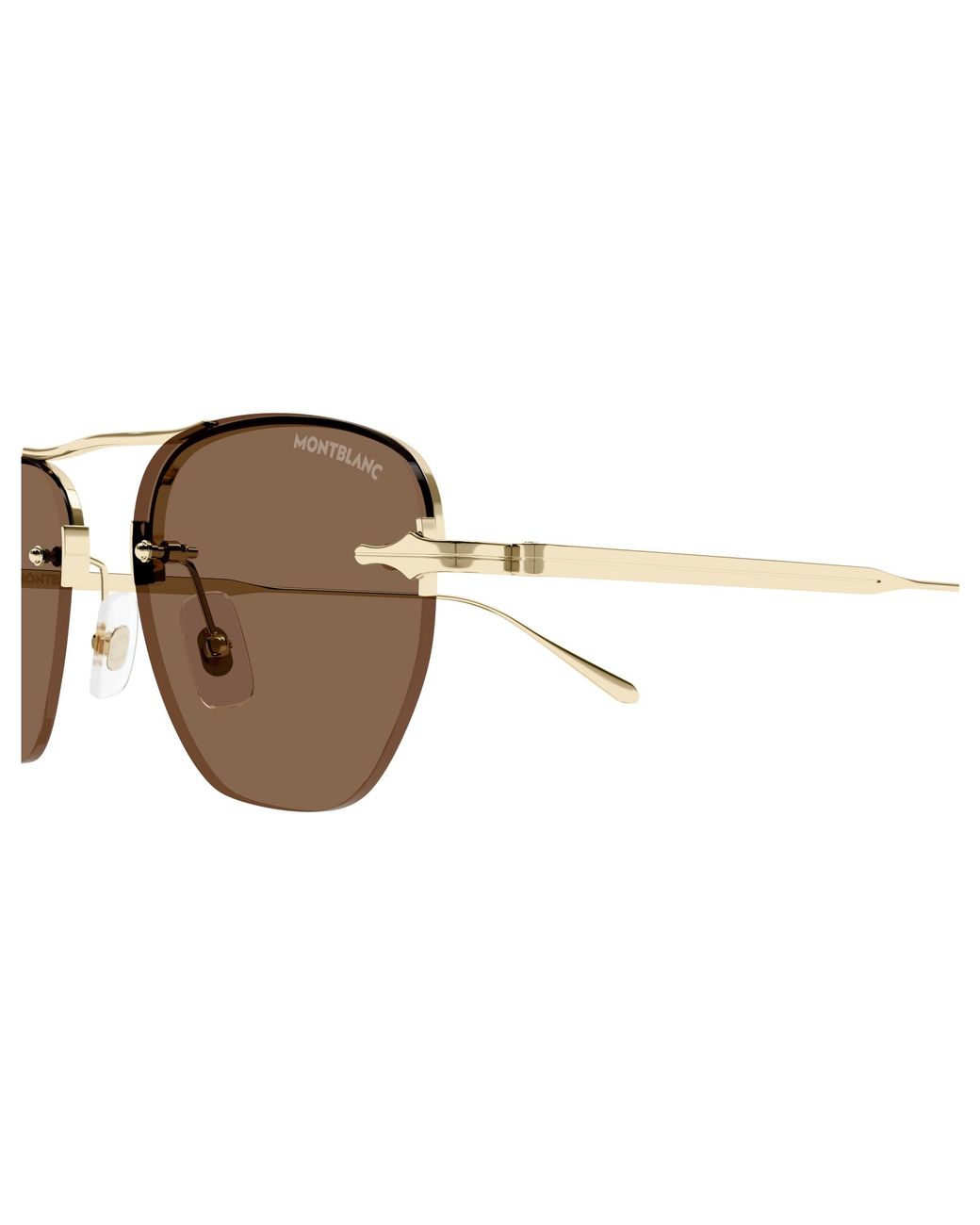 Montblanc Black Mb0404S 002 Sunglasses Metal Round for men