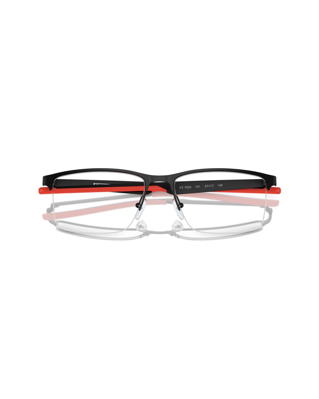 FERRARI SCUDERIA Black Fz7003 101 Optical Frames Metal Squared Normal for men