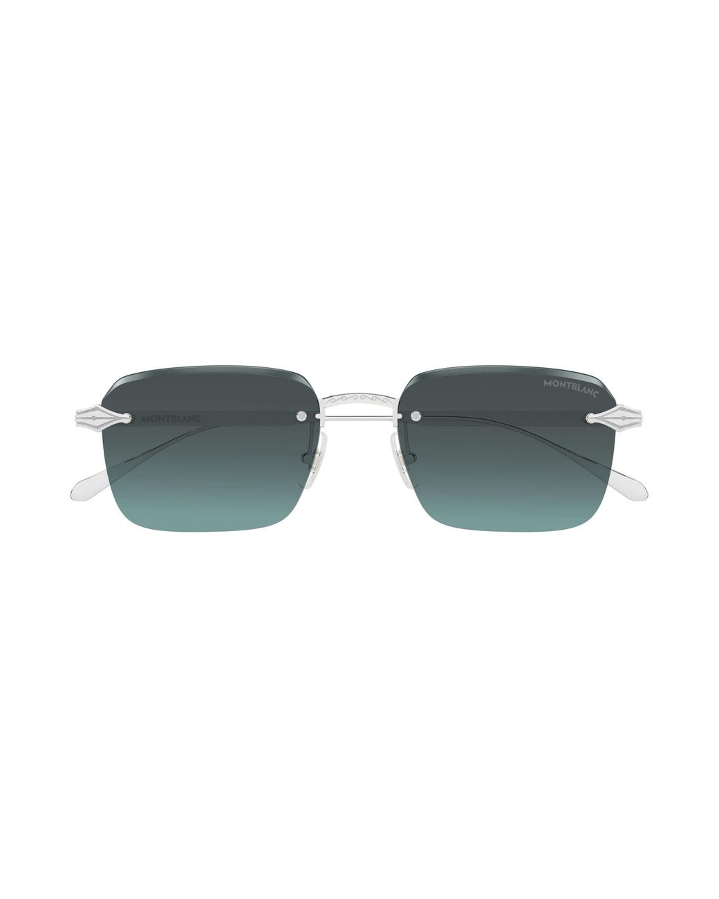 Montblanc Black Mb0456S 002 Sunglasses Metal Squared for men