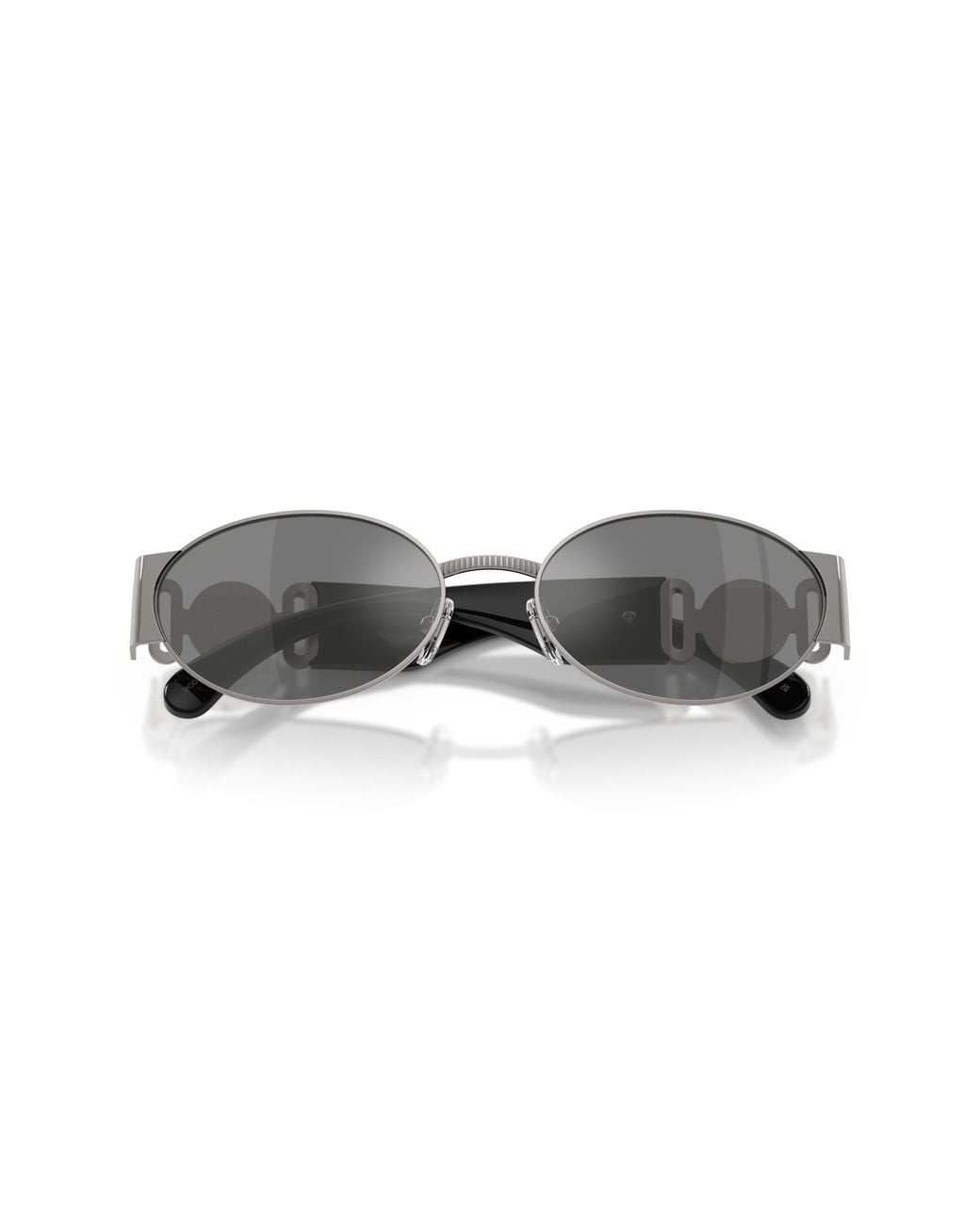 Versace Black Ve2299 10016G Sunglasses Metal Round Mirror for men