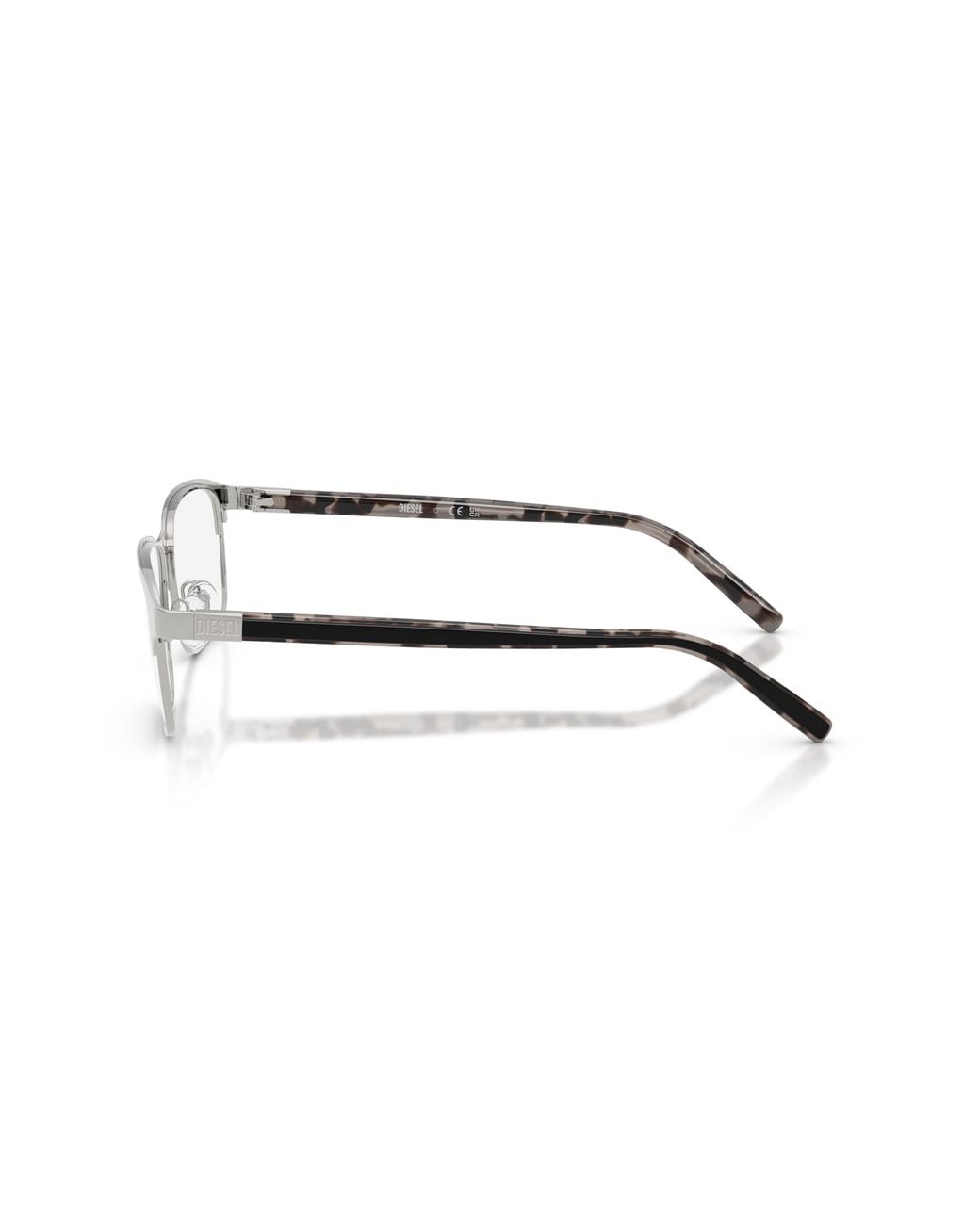 DIESEL Black Dl5014 1001 Optical Frames Metal Transparent Squared Normal