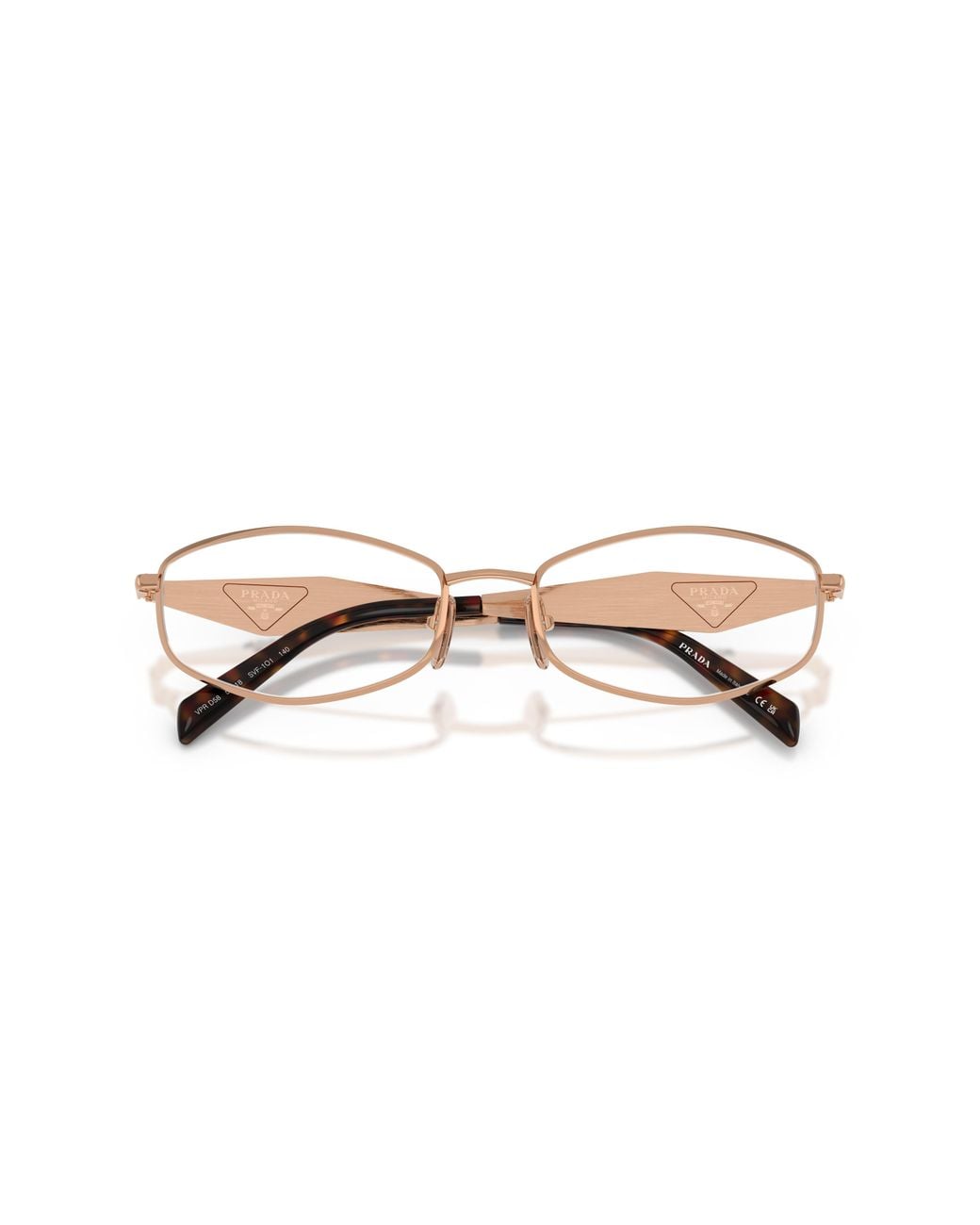 Prada Black Pr D58V Svf1O1 Optical Frames Metal Transparent Round Normal