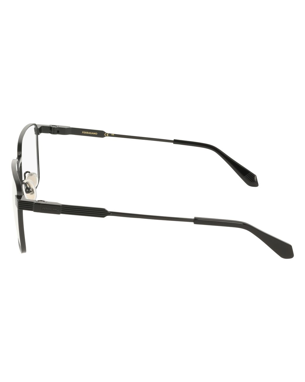 Ferragamo Black Sf2601 001 Optical Frames Titanium Squared Normal for men