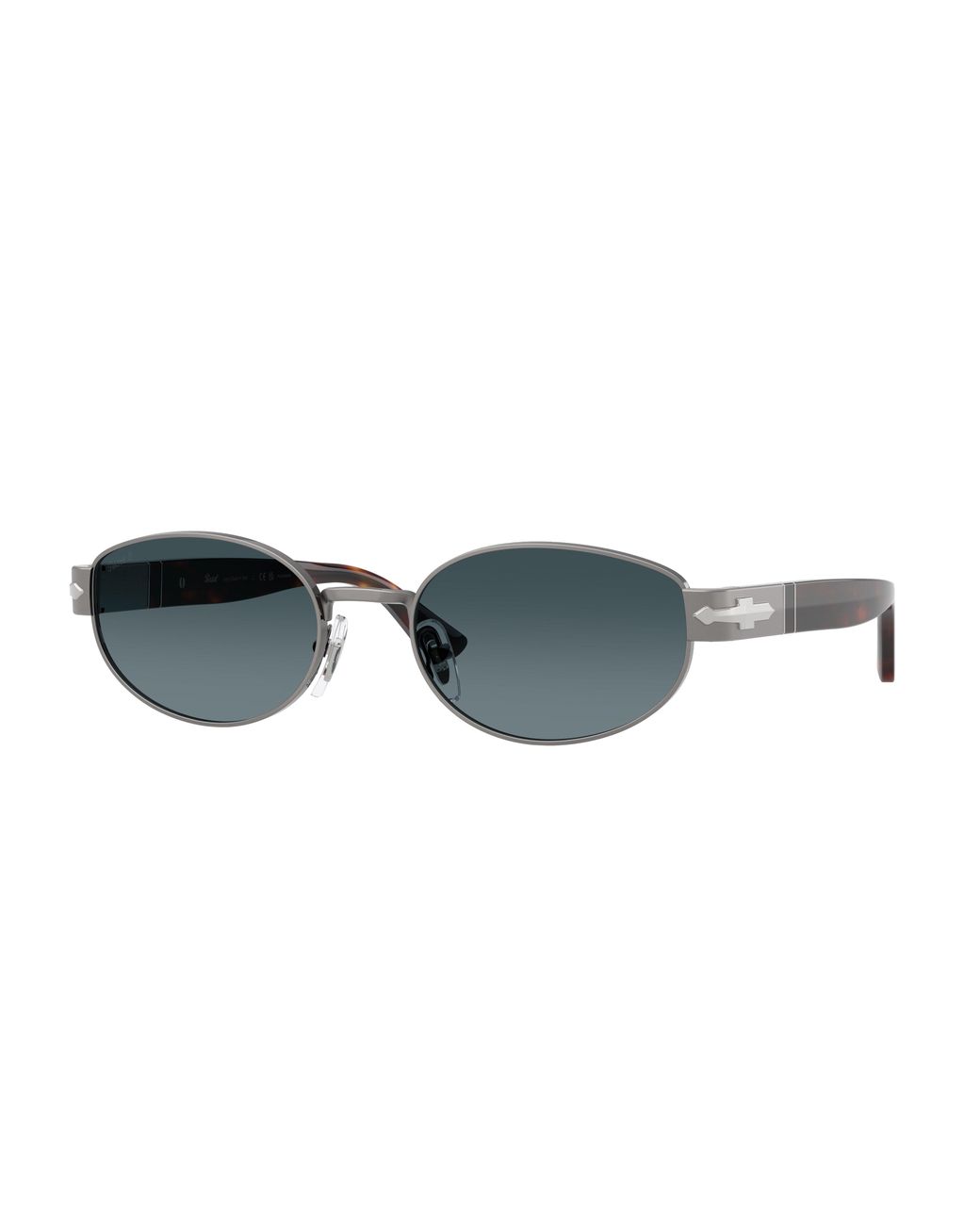 Persol Black Po1024S 513/S3 Sunglasses Metal Round Polarized Shaded