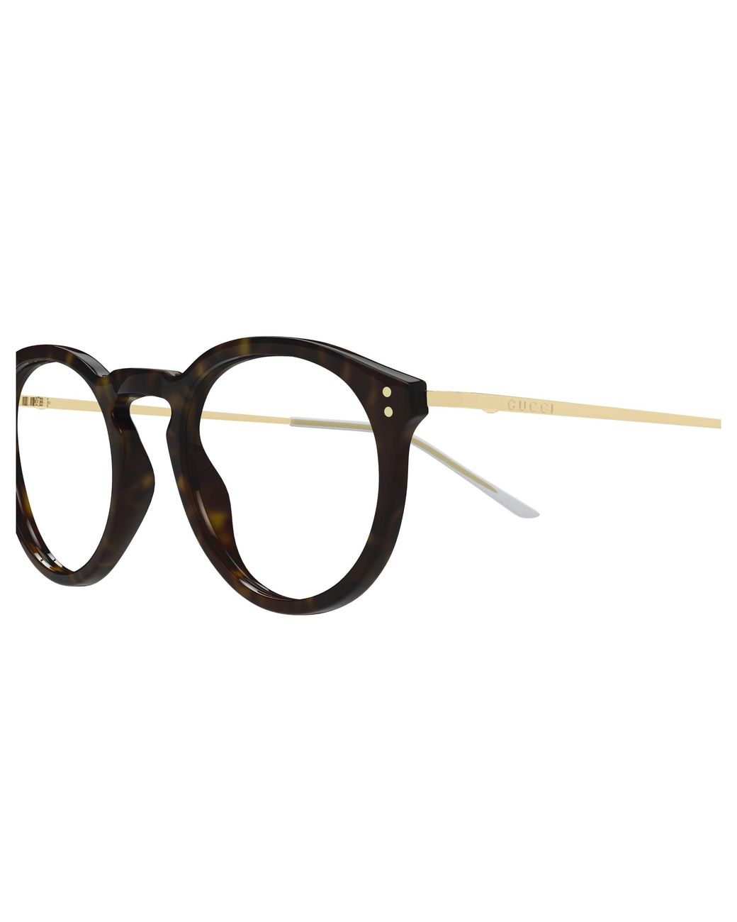 Gucci Black Gg1710O 002 Optical Frames Acetate Transparent Round for men