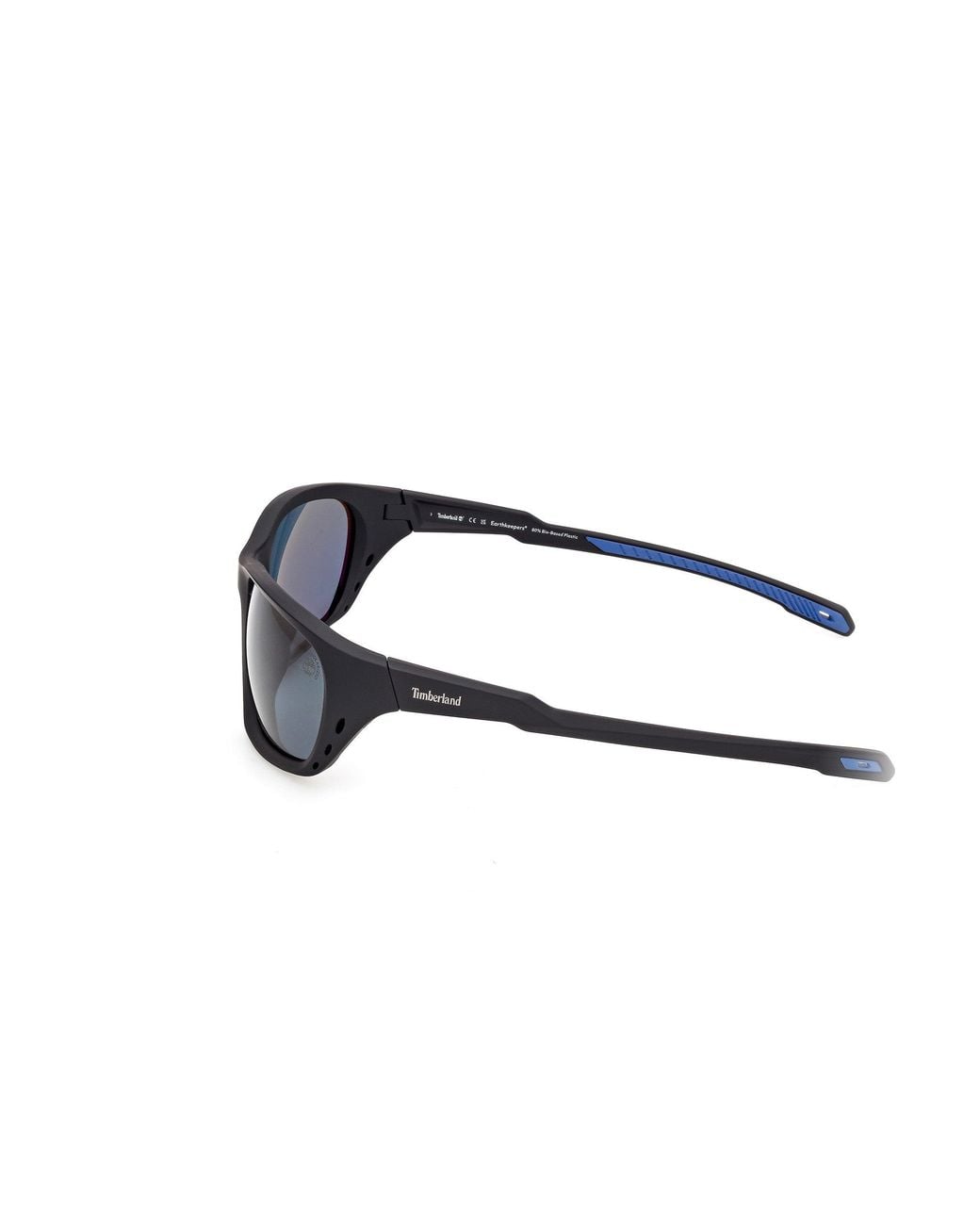 Timberland Black Tb00092 02D Sunglasses Injected Smoke Squared Polarized for men
