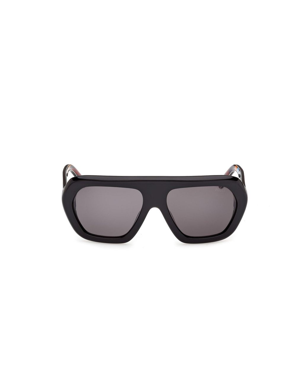 Emilio Pucci Black Ep0252 05A Sunglasses Acetate Smoke Geometric Normal
