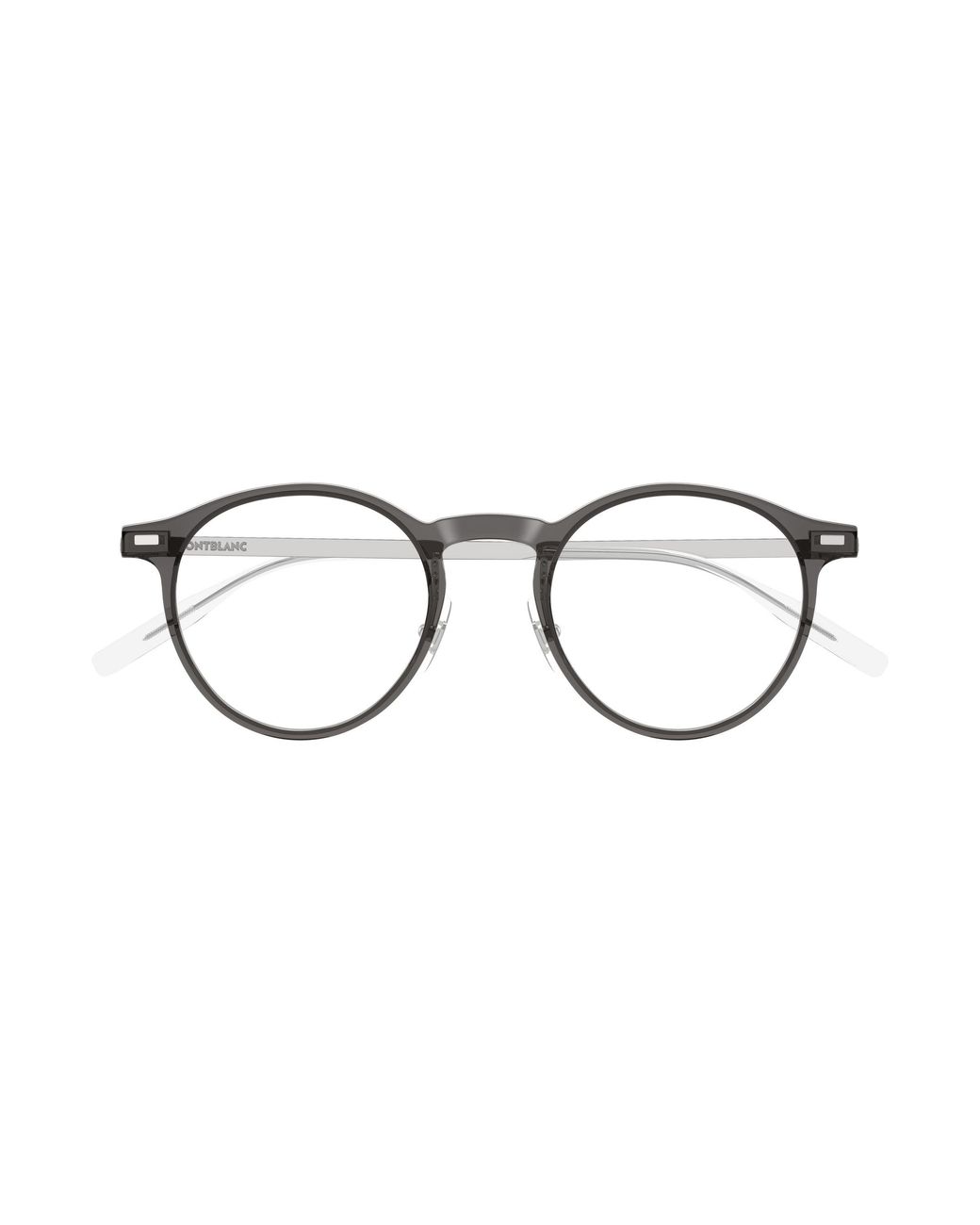 Montblanc Black Mb0426O 004 Optical Frames Injected Transparent Round for men