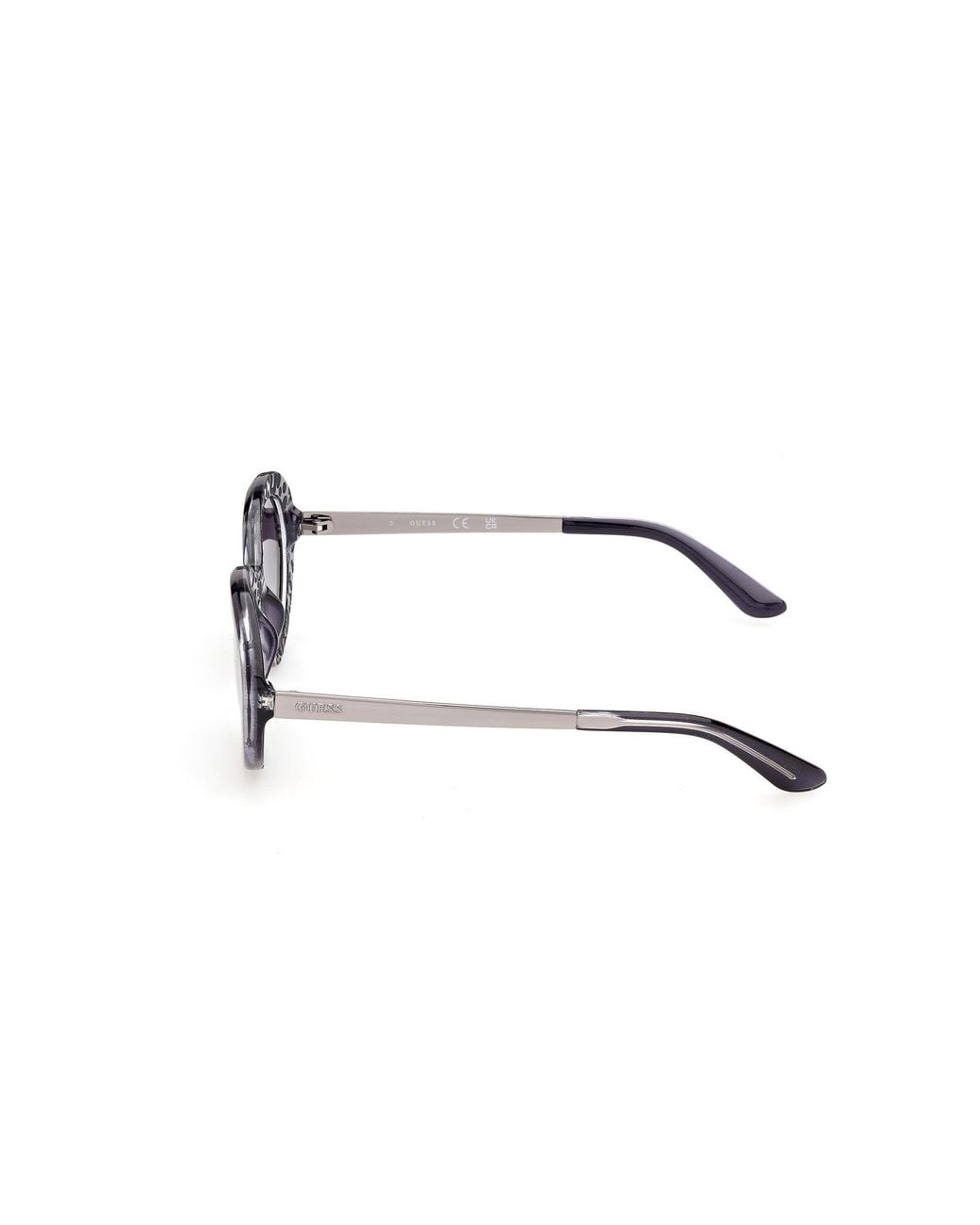 Guess Black Gu00355 90B Sunglasses Injected Smoke Round Normal