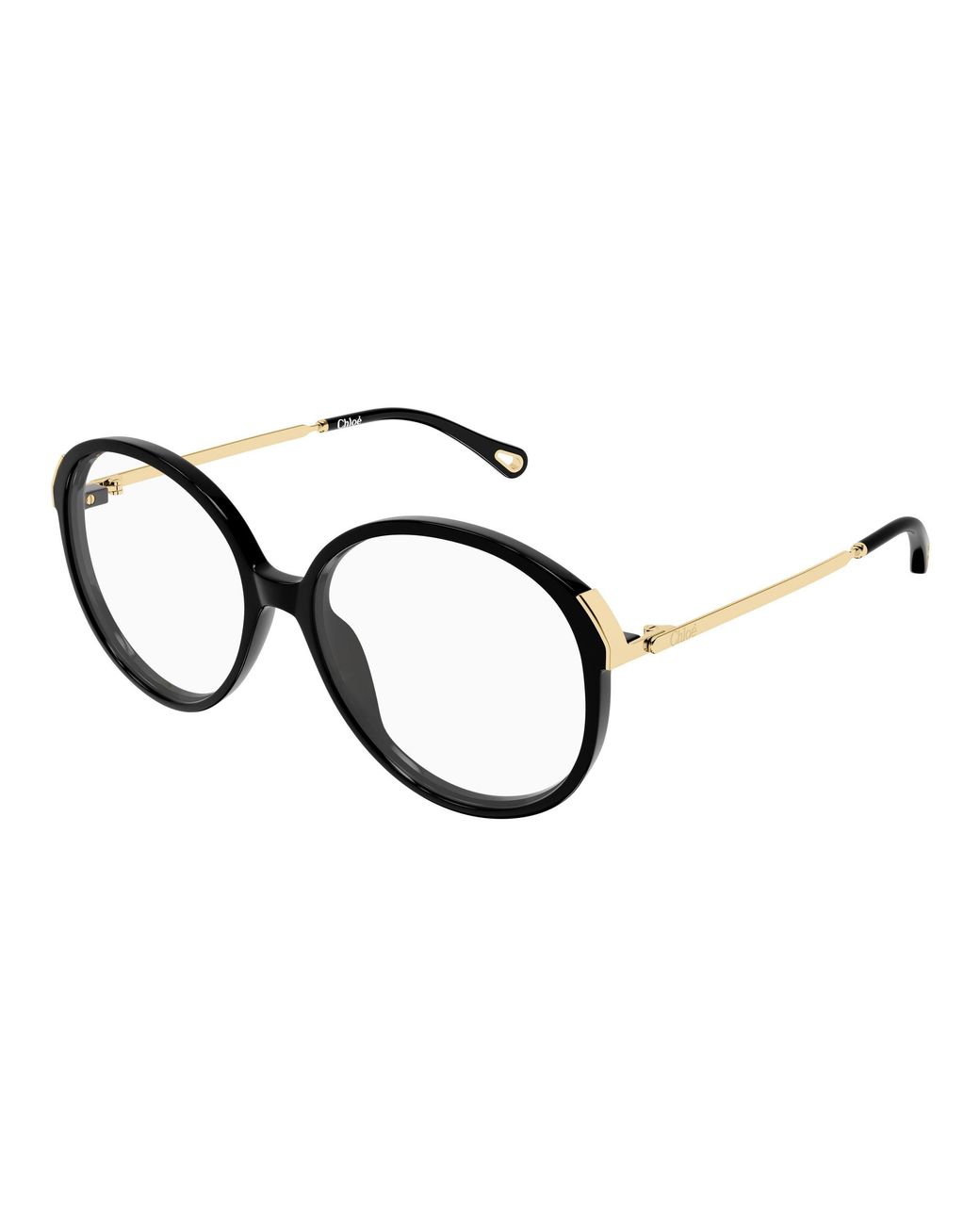 Chloé Black Ch0408O 001 Optical Frames Acetate Transparent Round