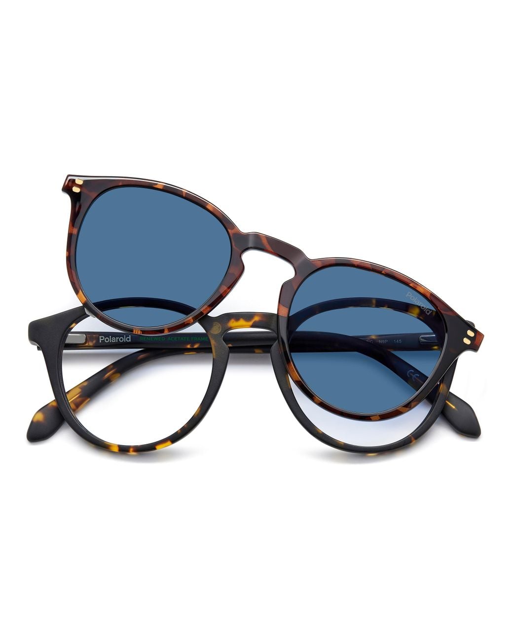 Polaroid Black Pld D638/C N9P/C3 Optical Frames Acetate Pantos Polarized for men