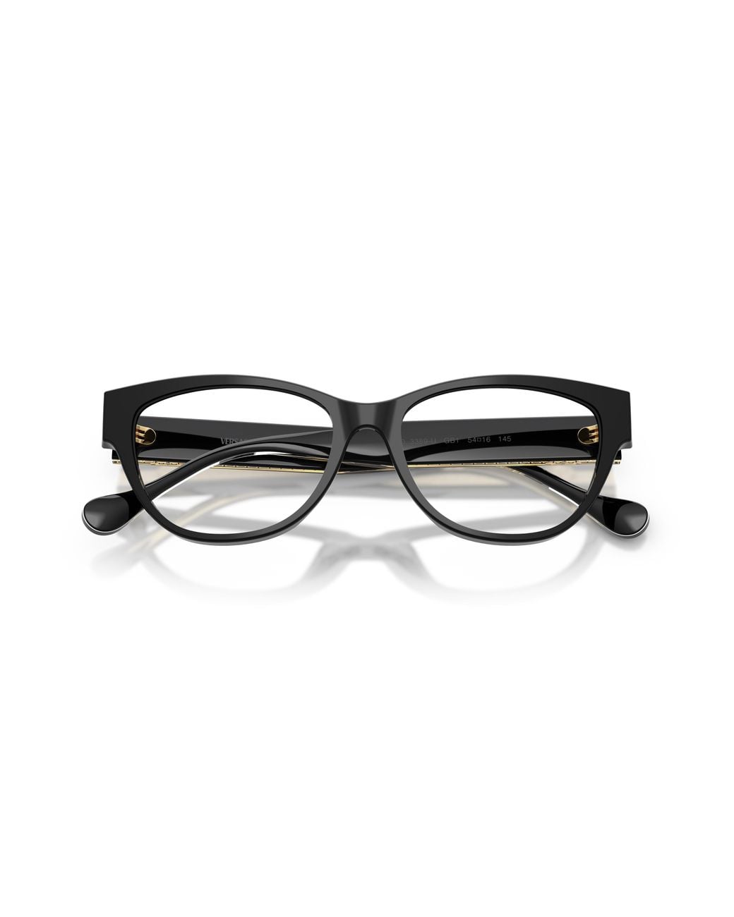 Versace Black Ve3389U Gb1 Optical Frames Acetate Transparent Cat Eye Normal
