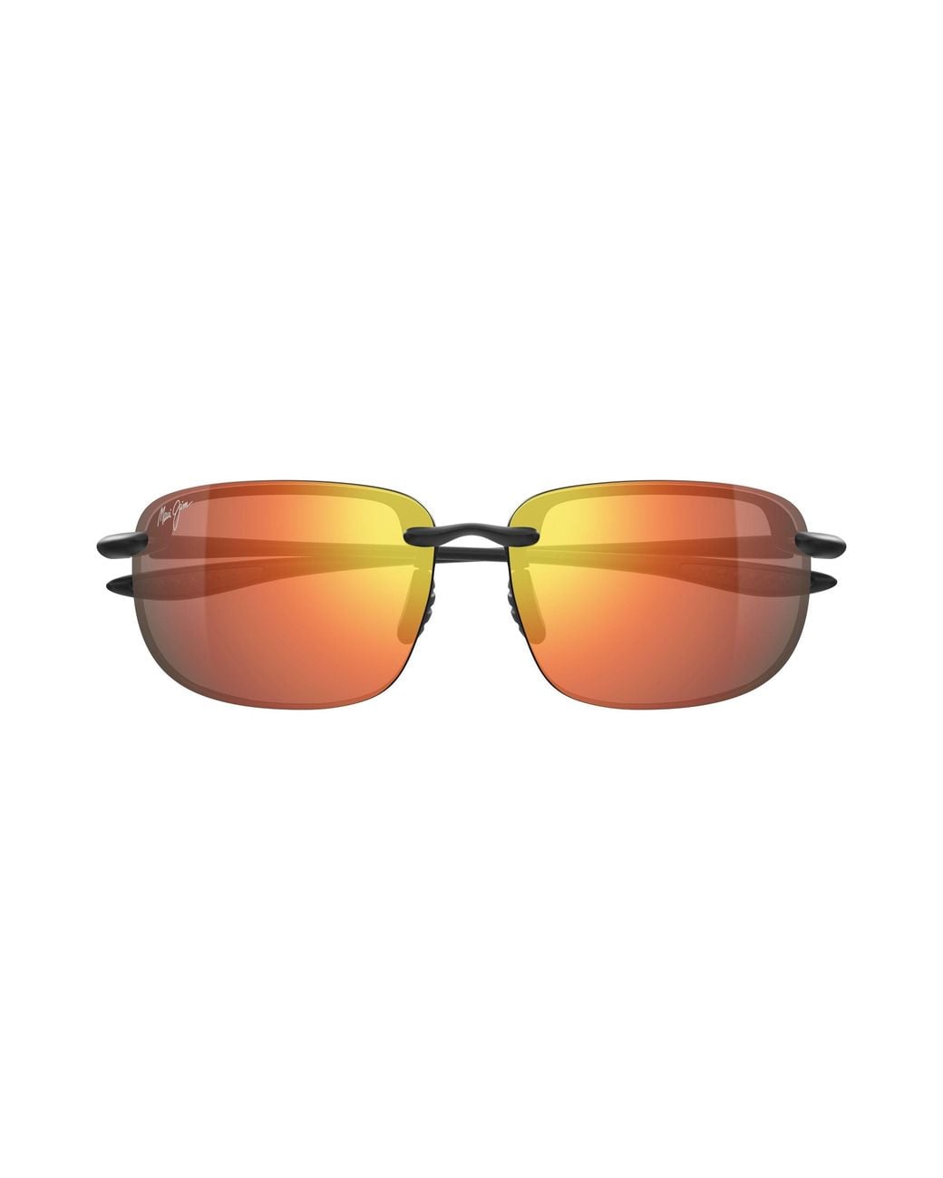 Maui Jim Black Mj0456S 005 Occhiali Da Sole Iniettato Rosso Rotonda
