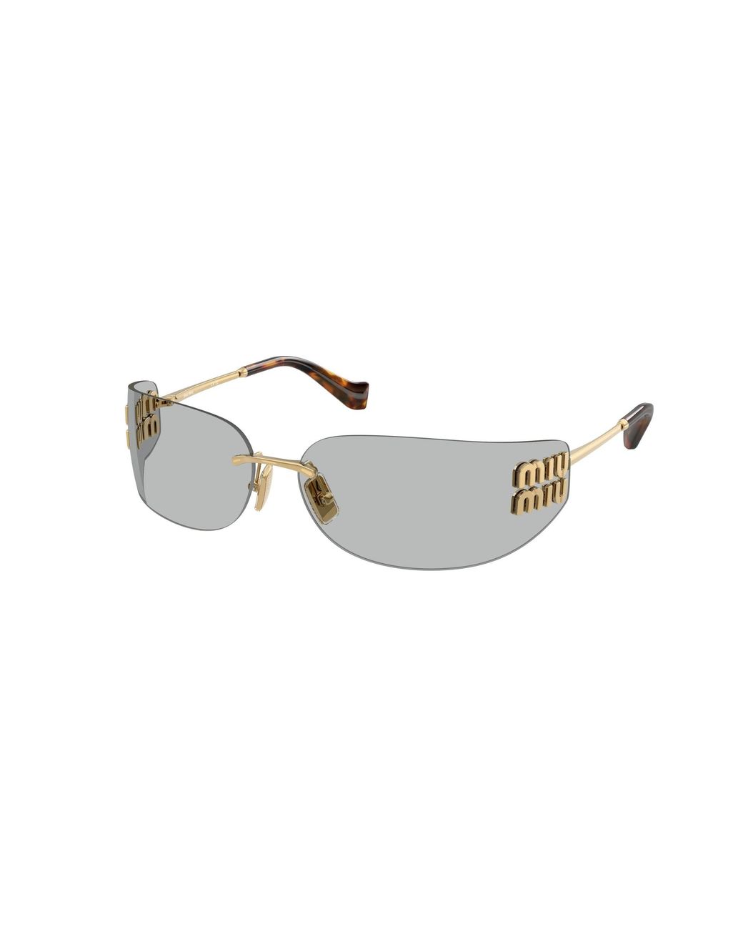 Miu Miu Black Mu A51S 5Ak50K Sunglasses Metal Squared Normal