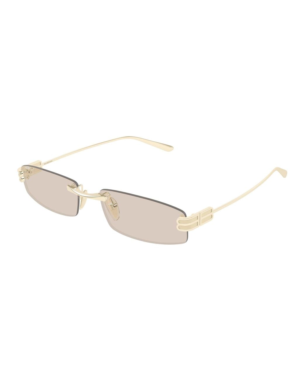 Balenciaga Black Bb0488S 009 Sunglasses Metal Squared for men