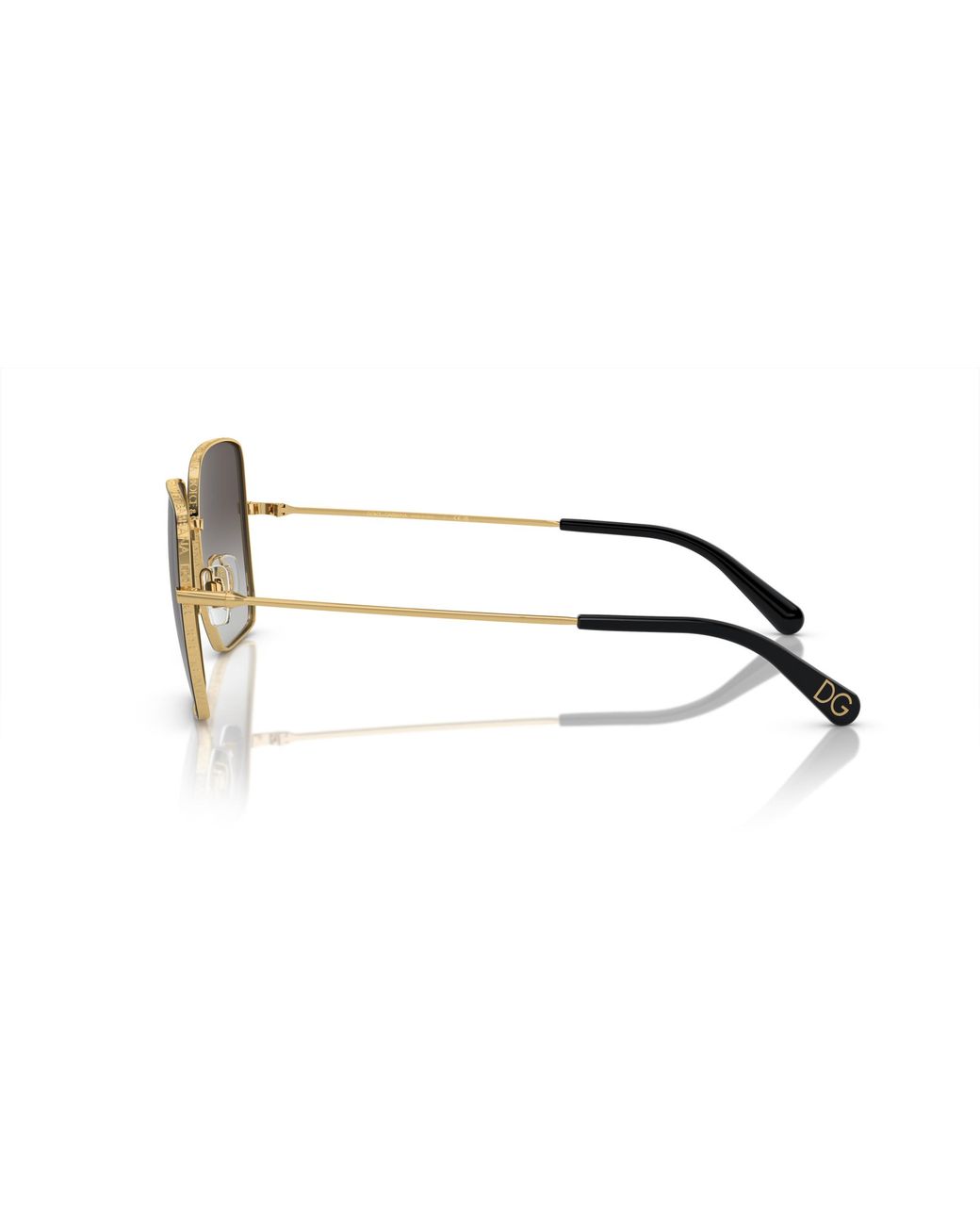Dolce & Gabbana Black Dg2242 13348G Sunglasses Metal Squared Normal Shaded