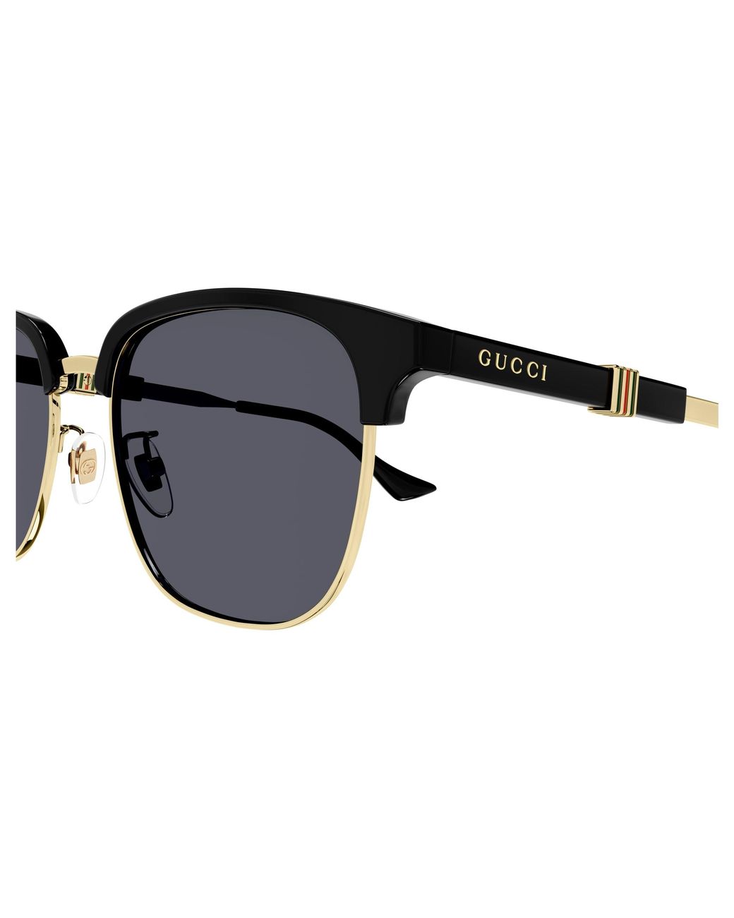 Gucci Black Gg1499Sk 001 Sunglasses Metal Round for men
