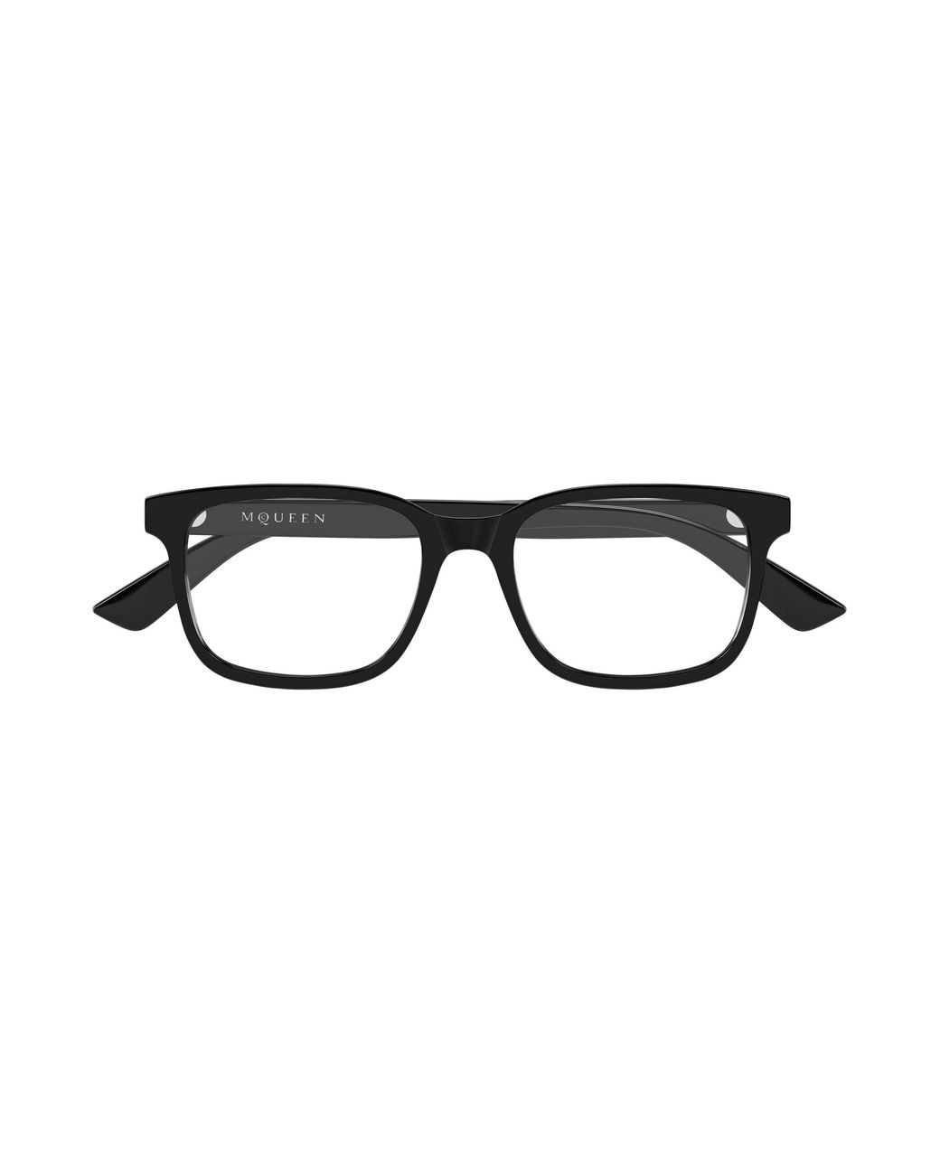 McQueen Black Am0541O 007 Optical Frames Acetate Transparent Squared for men