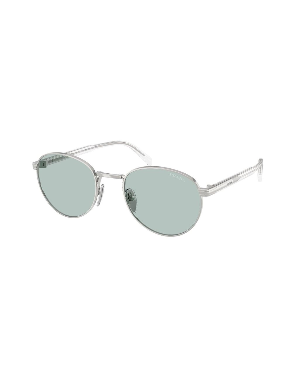 Prada Black Pr B51S 1Bc40N Sunglasses Metal Round Normal for men