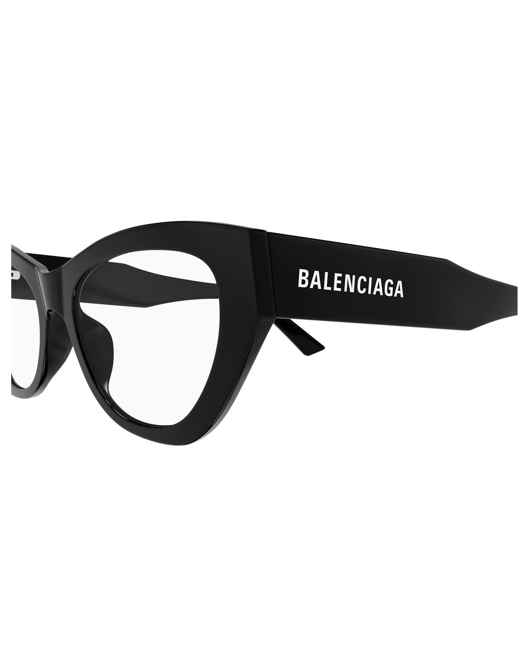 Balenciaga Black Bb0449O 001 Optical Frames Acetate Transparent Cat Eye