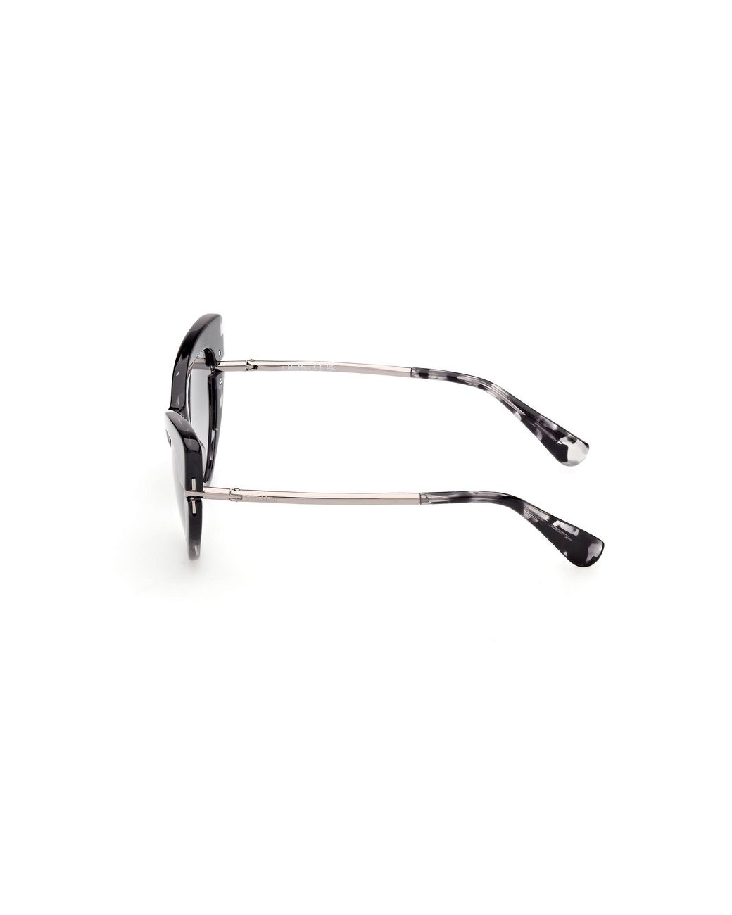 Max Mara Black Mm0187 52B Sunglasses Acetate Smoke Cat Eye Normal