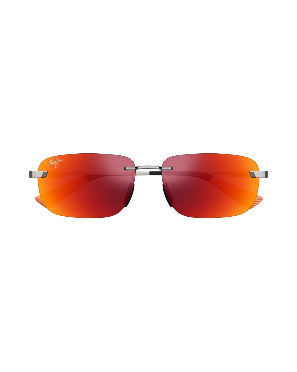 Maui Jim Black Mj0624S 001 Occhiali Da Sole Titanio Rosso Squadrata