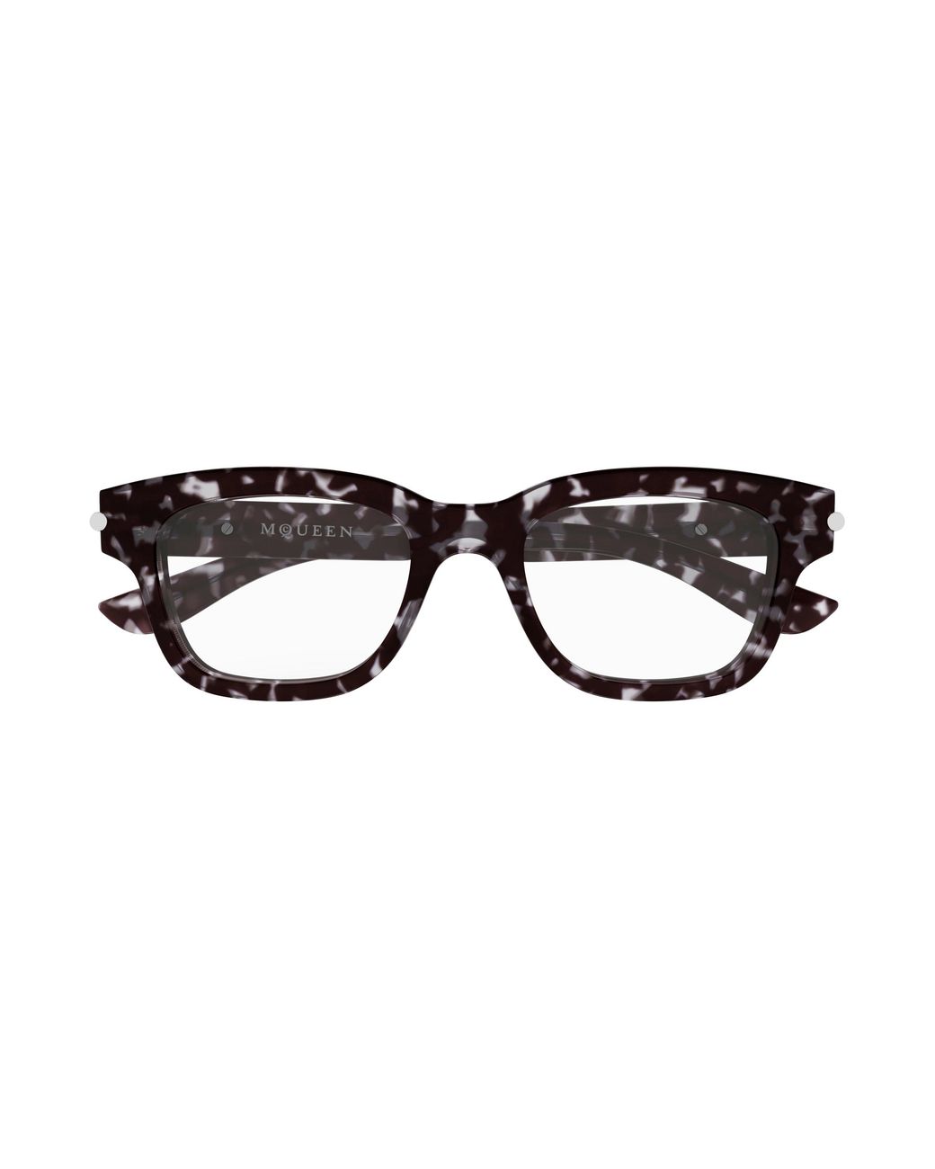 McQueen Black Am0497O 006 Optical Frames Acetate Transparent Squared