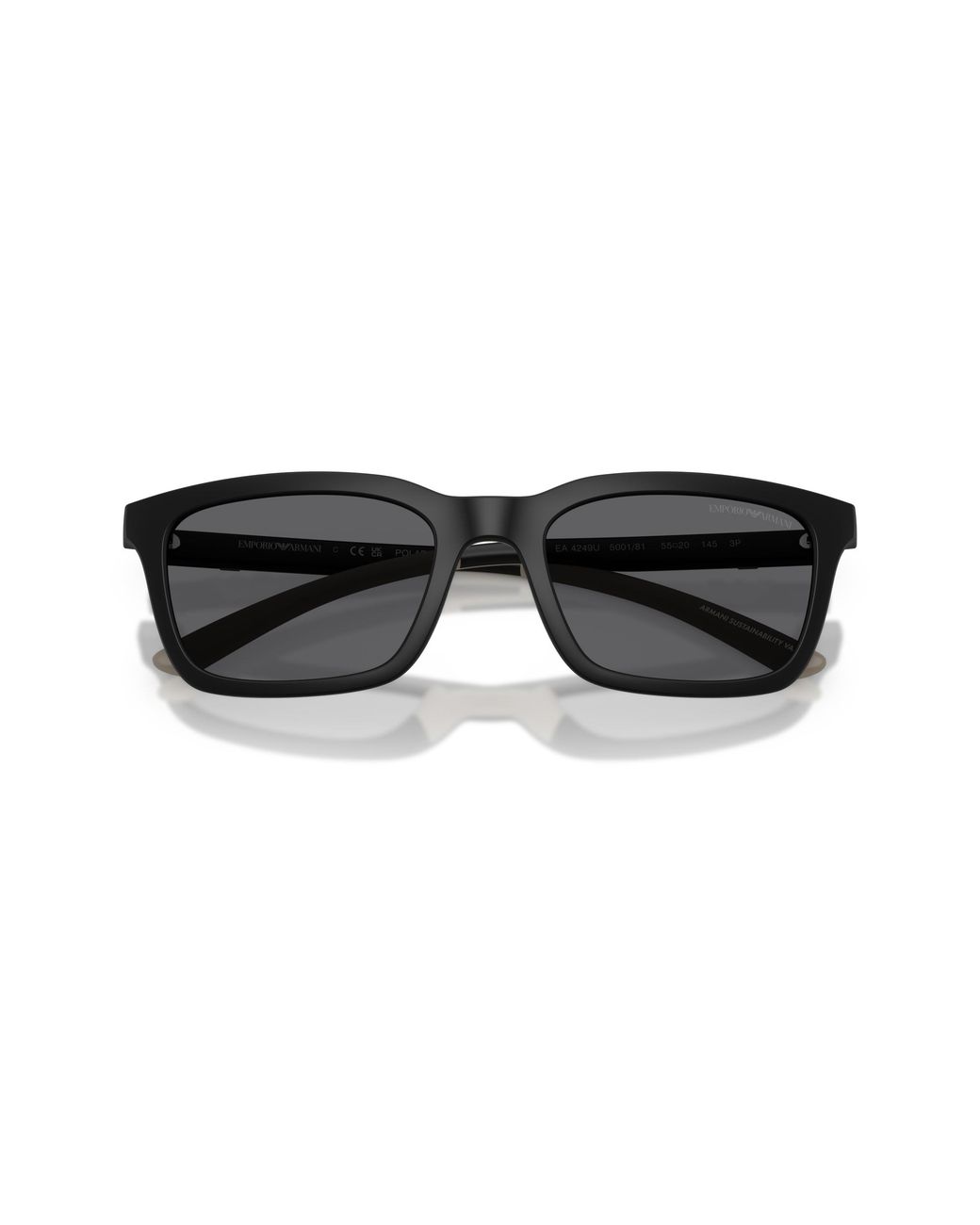 Emporio Armani Black Ea4249U 500181 Sunglasses Injected Squared Polarized for men
