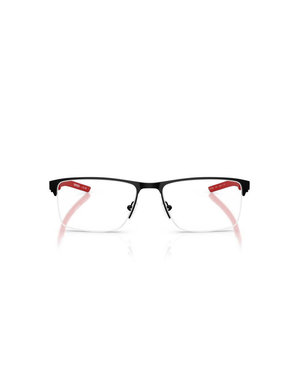 FERRARI SCUDERIA Black Fz7009 101 Optical Frames Metal Squared Normal for men