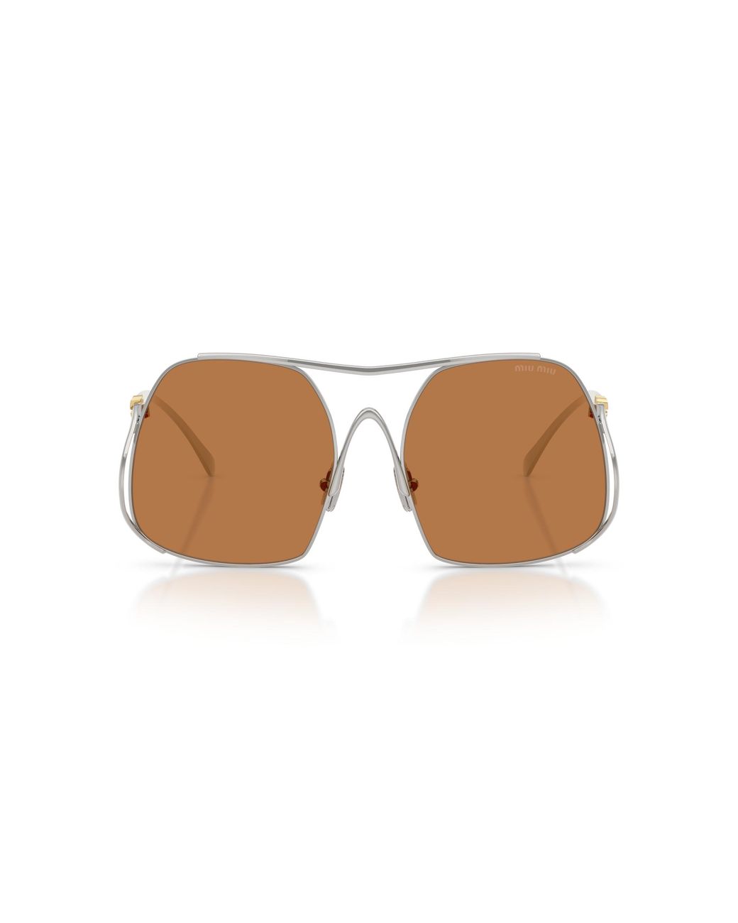 Miu Miu Black Mu A55S 1Bc90Q Sunglasses Steel Squared Normal