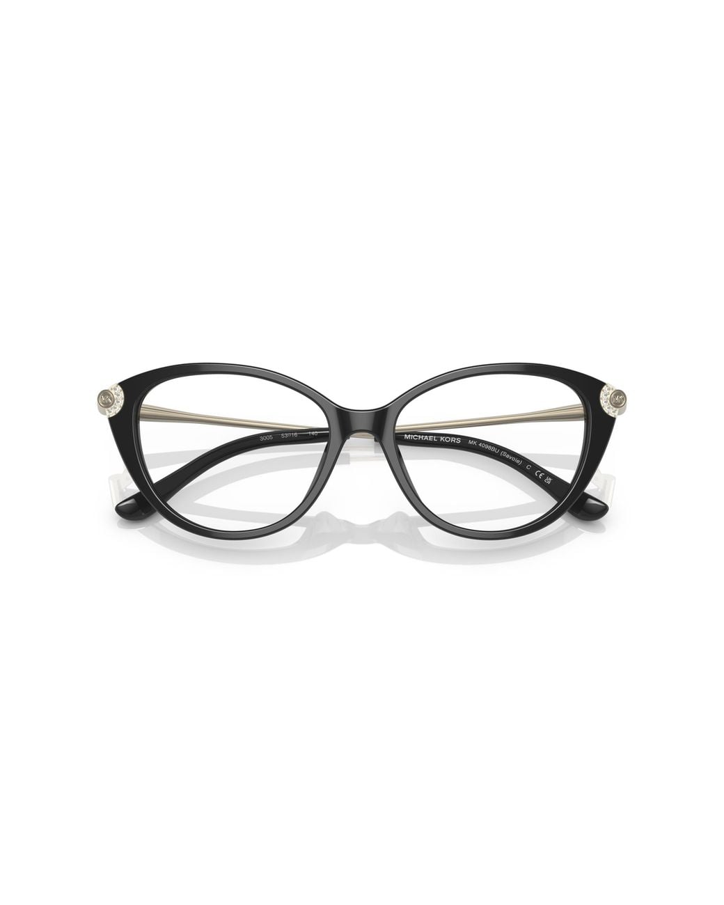 Michael Kors Black Mk4098Bu Savoie 3344 Optical Frames Acetate Transparent Cat Eye Normal
