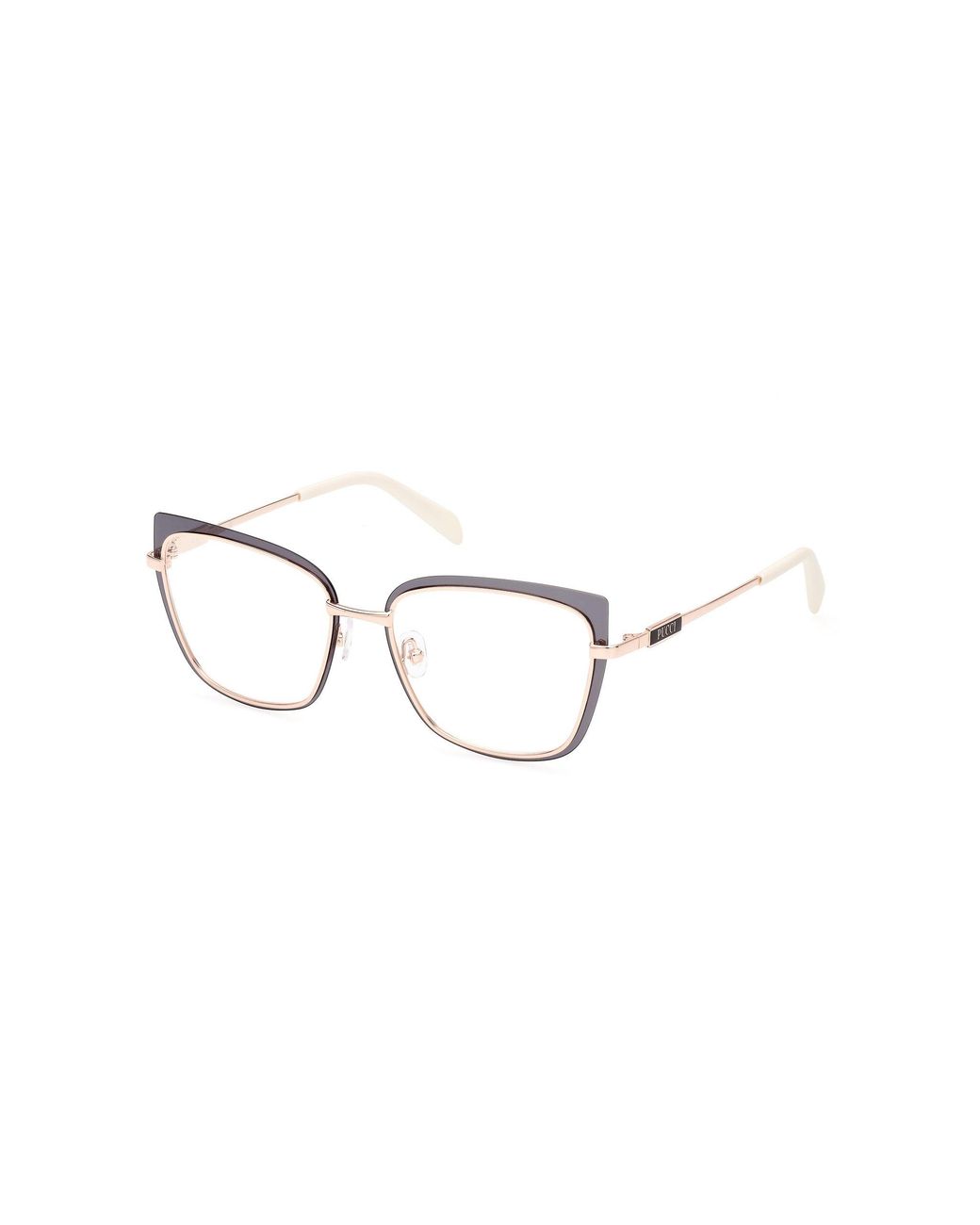 Emilio Pucci Black Ep5219 020 Optical Frames Metal Squared Normal