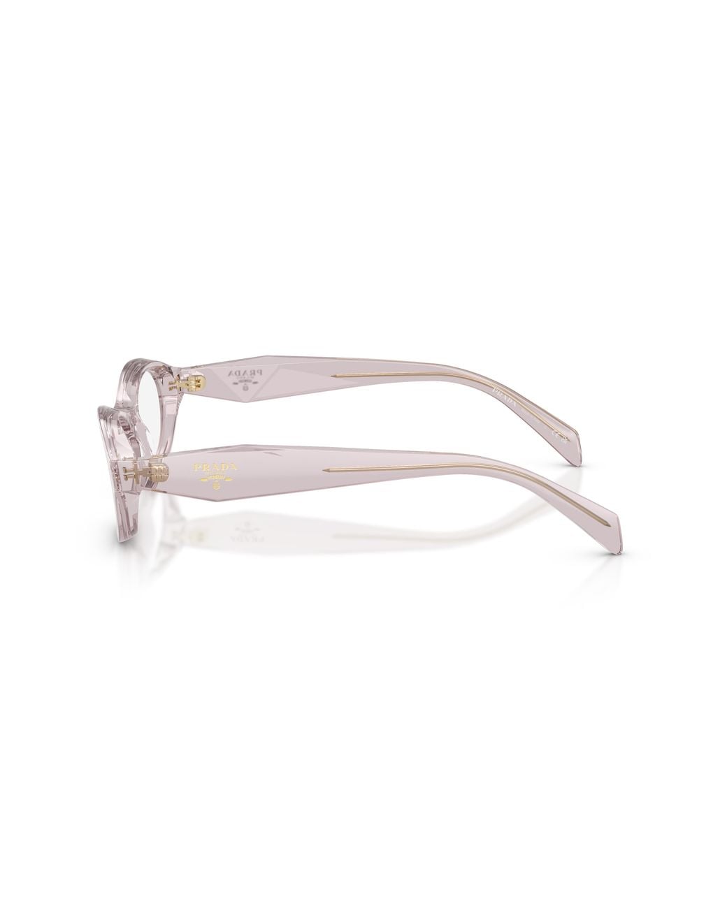 Prada Black Pr D18V 12W1O1 Optical Frames Acetate Transparent Round Normal