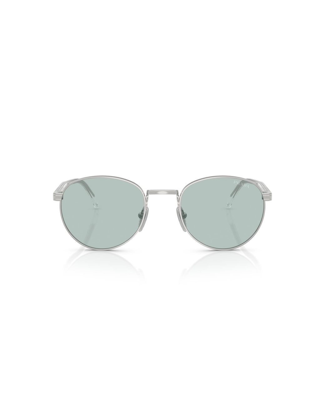 Prada Black Pr B51S 1Bc40N Sunglasses Metal Round Normal for men