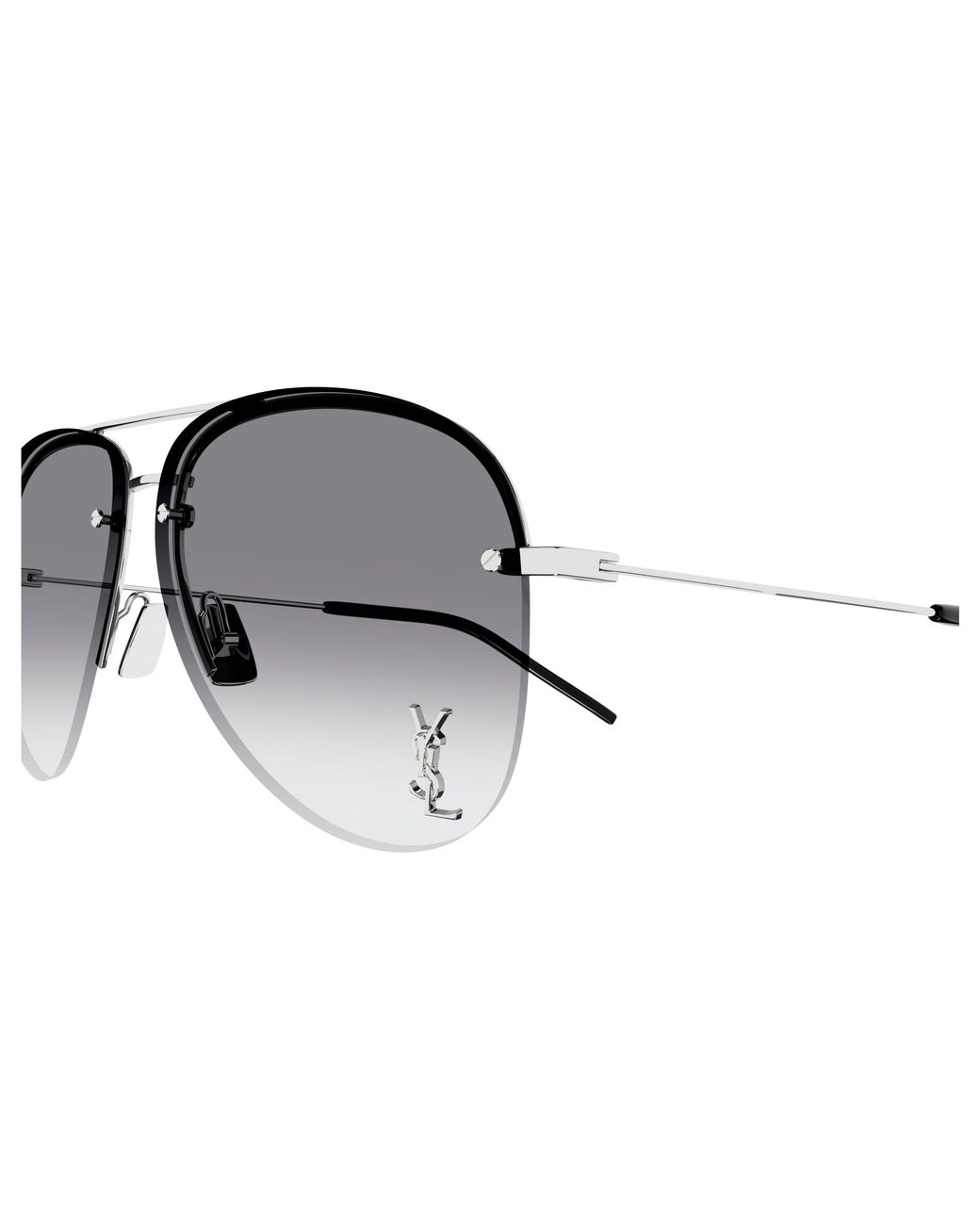Saint Laurent Black Classic 11 M 005 Sunglasses Metal Pilot Shaded