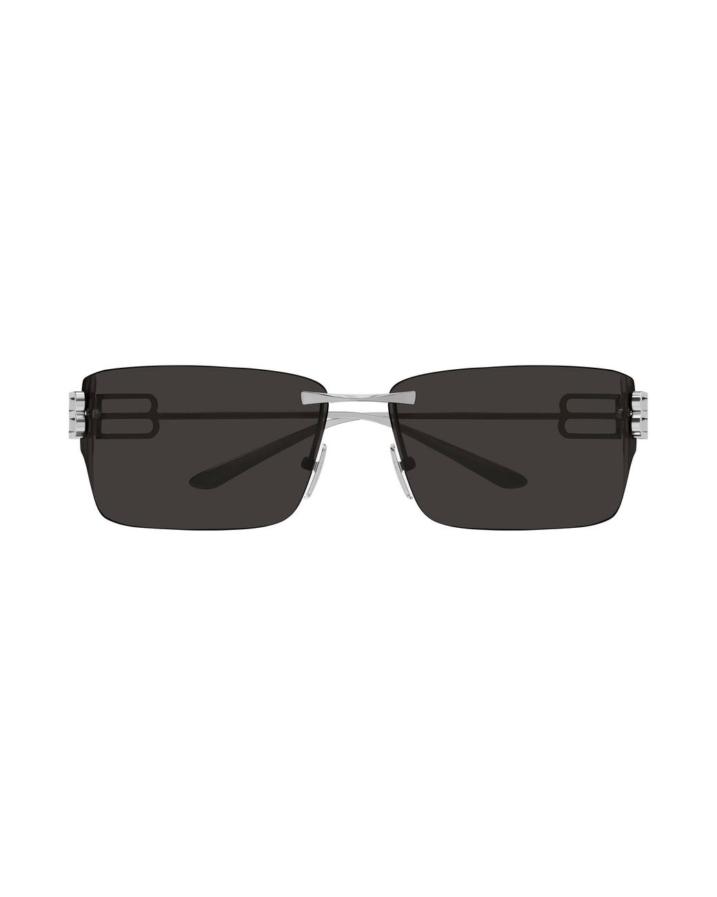 Balenciaga Black Bb0485Sa 001 Sunglasses Metal Squared