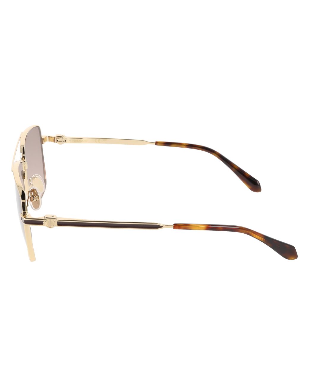 Ferragamo Black Sf329Slbi 700 Sunglasses Metal Squared Normal Shaded for men