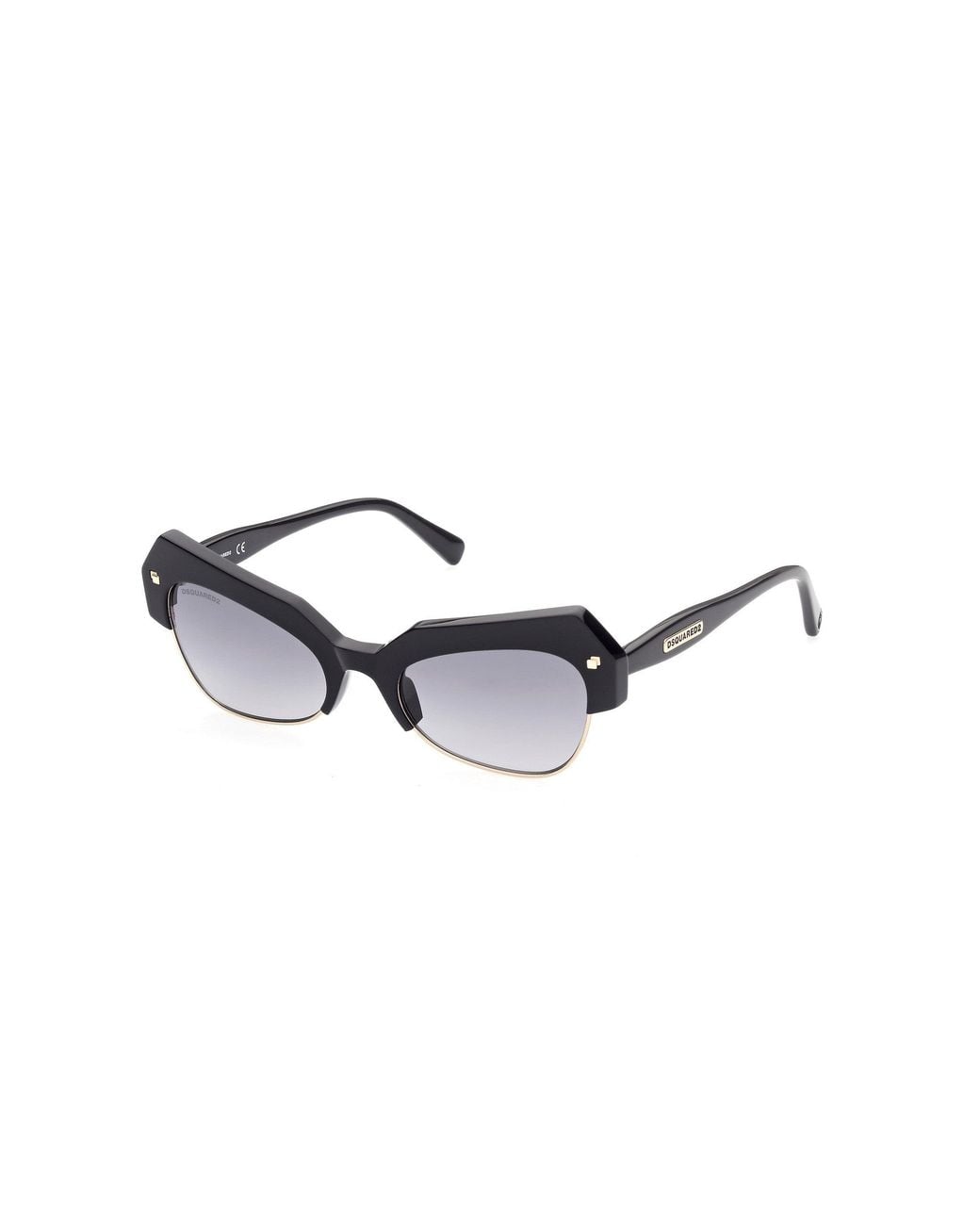 DSquared² Black Dq0367 Dalia 01B Outlet Sunglasses Acetate Geometric Normal Shaded