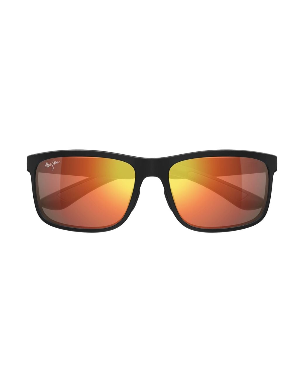 Maui Jim Black Mj0449S 003 Occhiali Da Sole Iniettato Rosso Squadrata