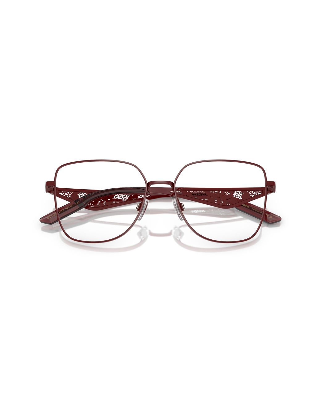 Dolce & Gabbana Black Dg1358 1319 Optical Frames Metal Transparent Squared Normal