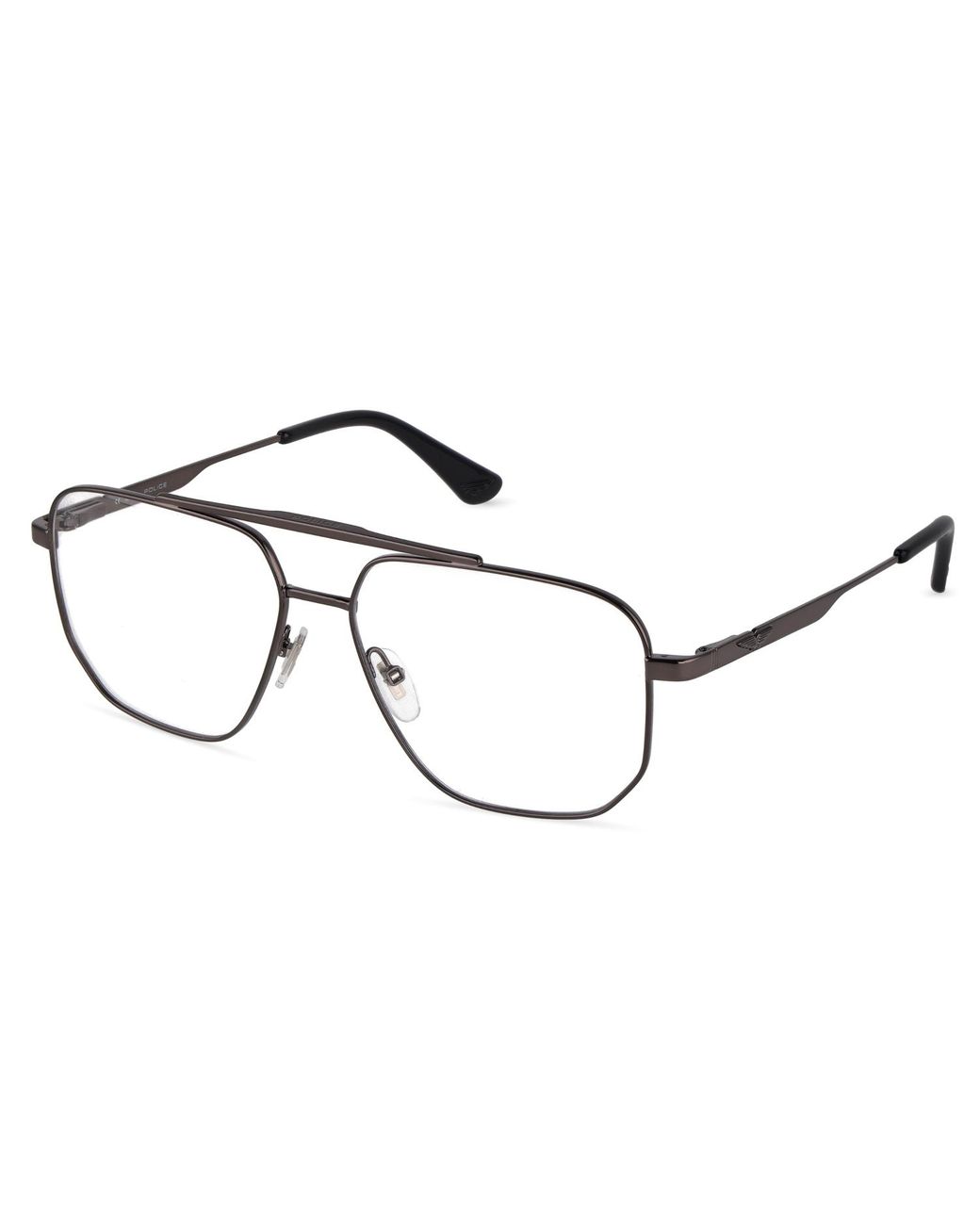 Police Black Vplu55 Origins Lite 39 568 Optical Frames Metal Geometric for men