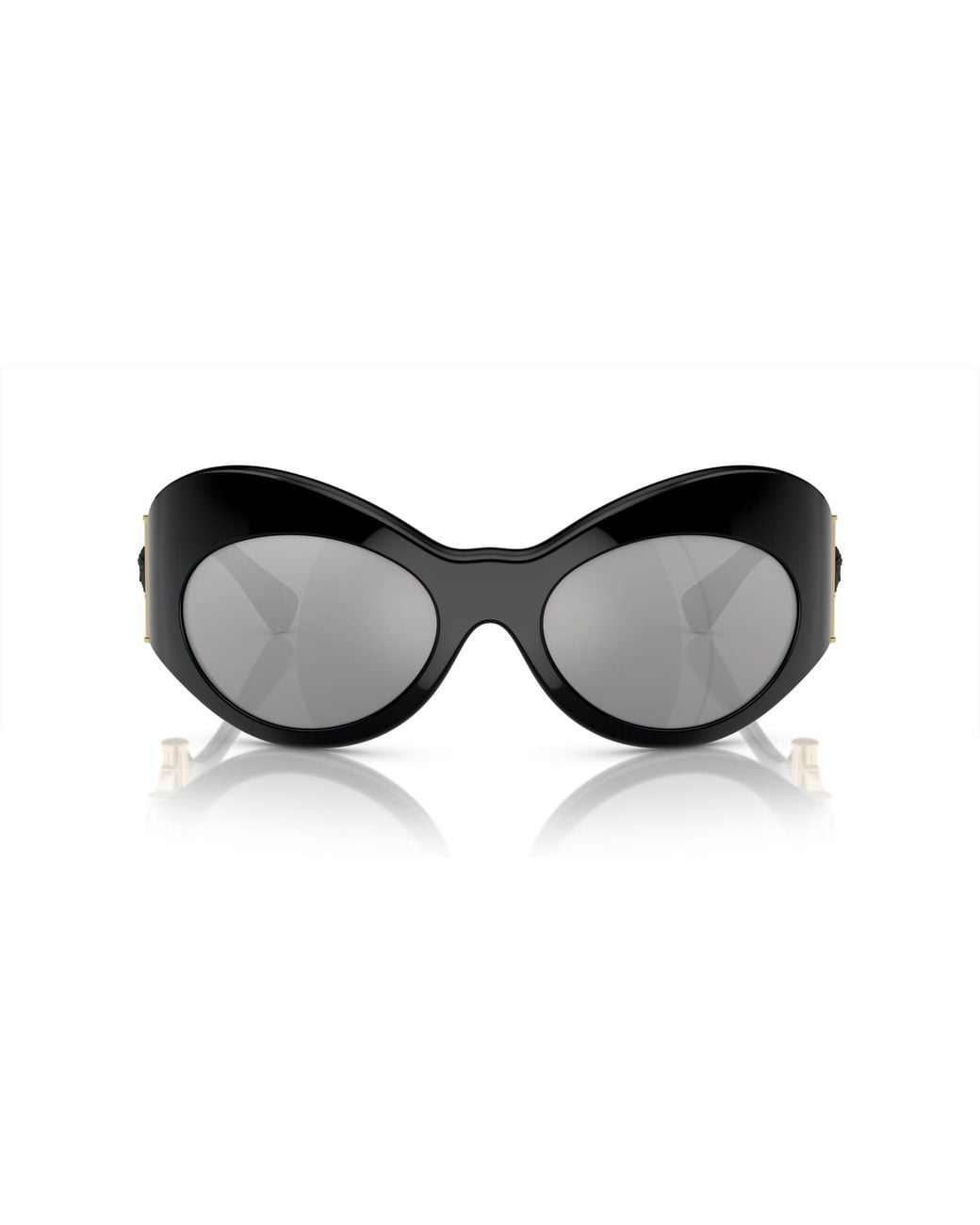 Versace Black Ve4462 Gb1/6G Sunglasses Injected Geometric Mirrored Mirror