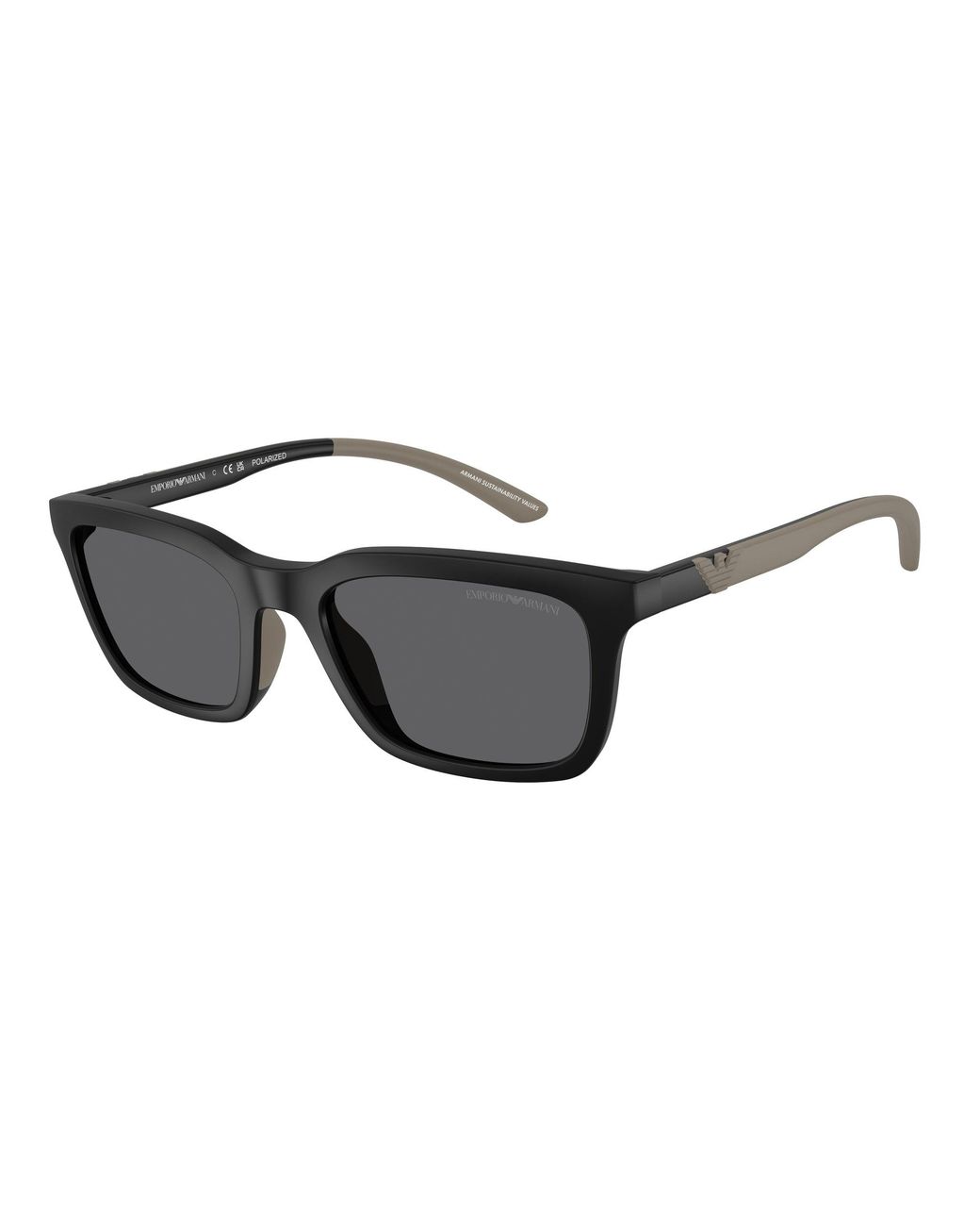 Emporio Armani Black Ea4249U 500181 Sunglasses Injected Squared Polarized for men