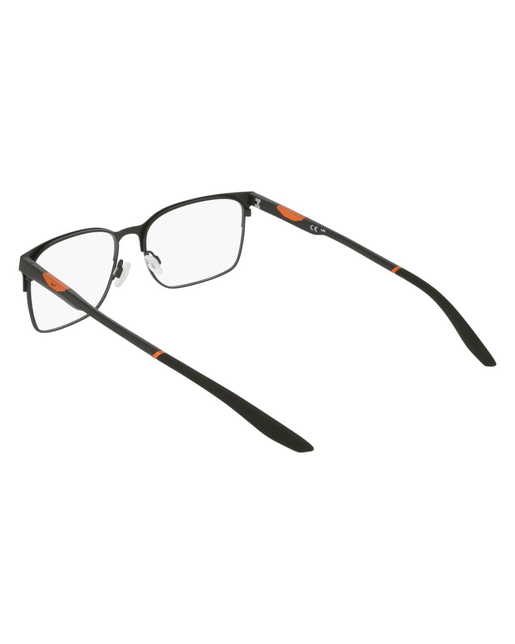 Nike Black 8142 302 Optical Frames Metal Squared Normal for men