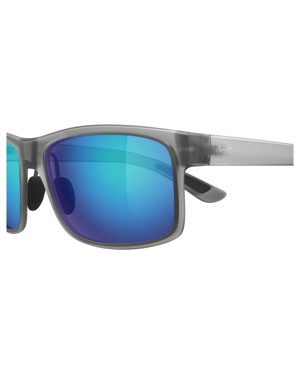 Maui Jim Black Mj0439S 002 Occhiali Da Sole Iniettato Blu Squadrata
