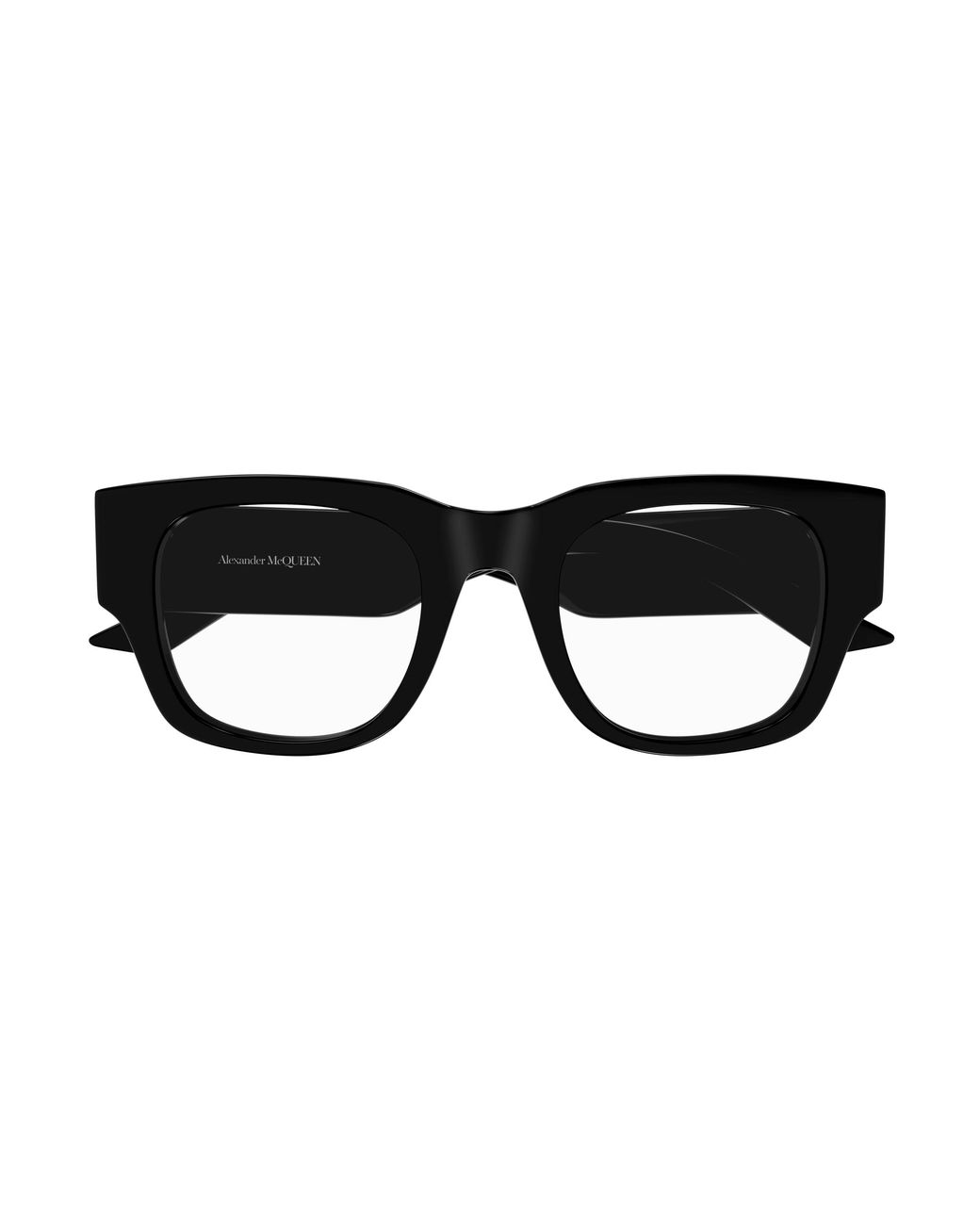 McQueen Black Am0455O 001 Optical Frames Acetate Transparent Squared