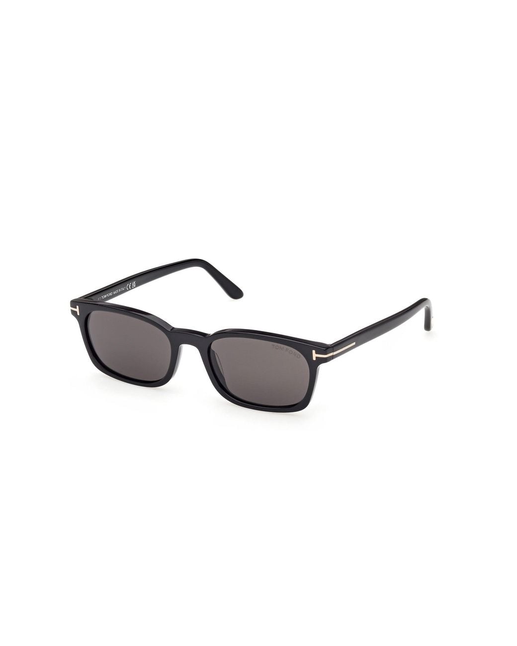 Tom Ford Black Ft1300 Miles-02 01A Sunglasses Acetate Smoke Squared Normal for men