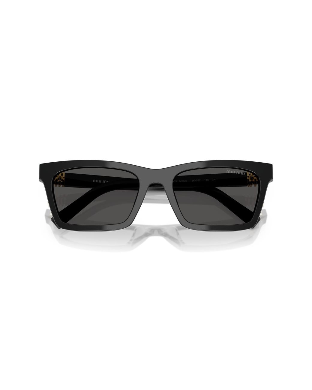 Miu Miu Black Mu A05S 16K08Z Sunglasses Acetate Squared Normal
