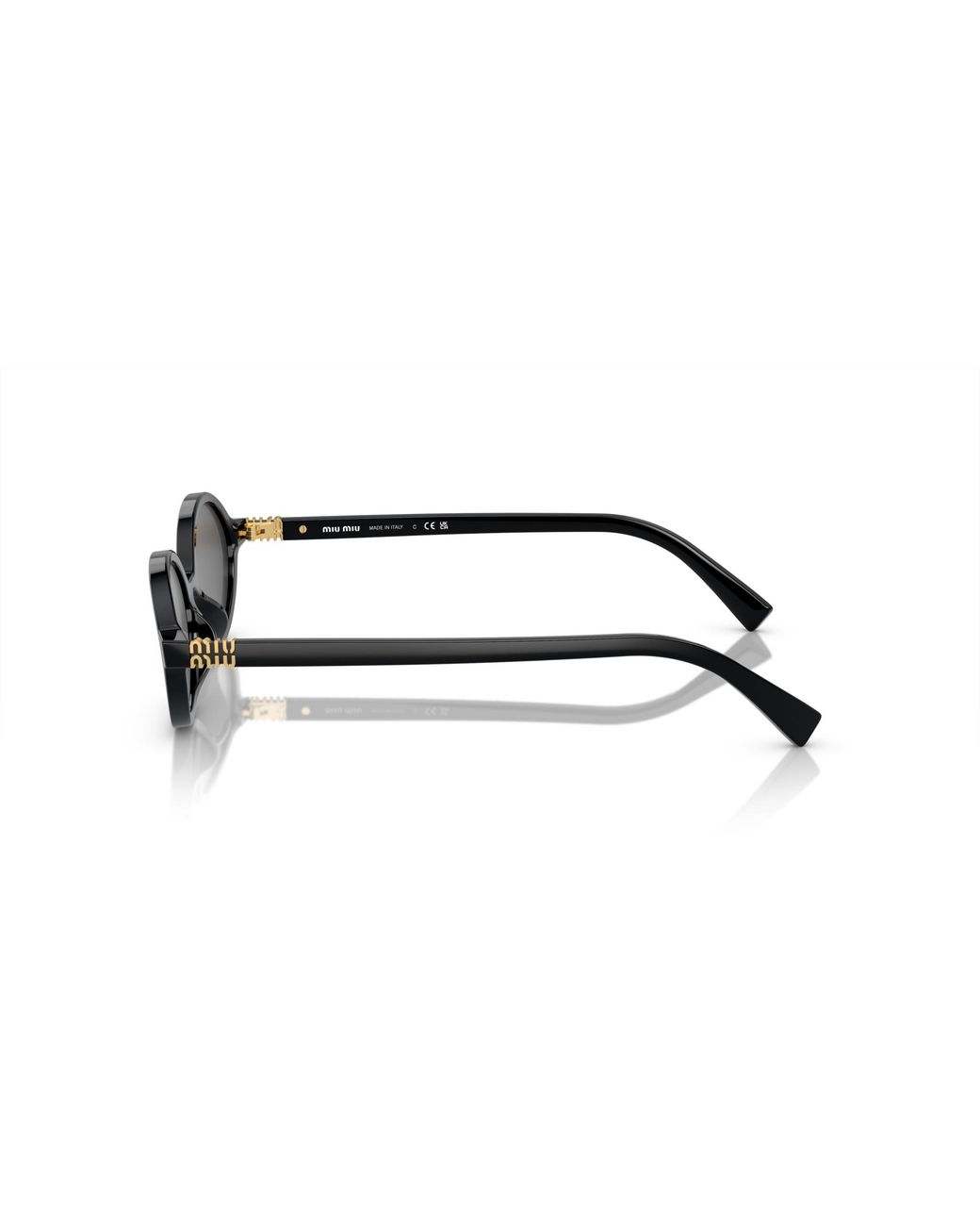 Miu Miu Black Mu 04Zs 1Ab5S0 Sunglasses Acetate Round Normal
