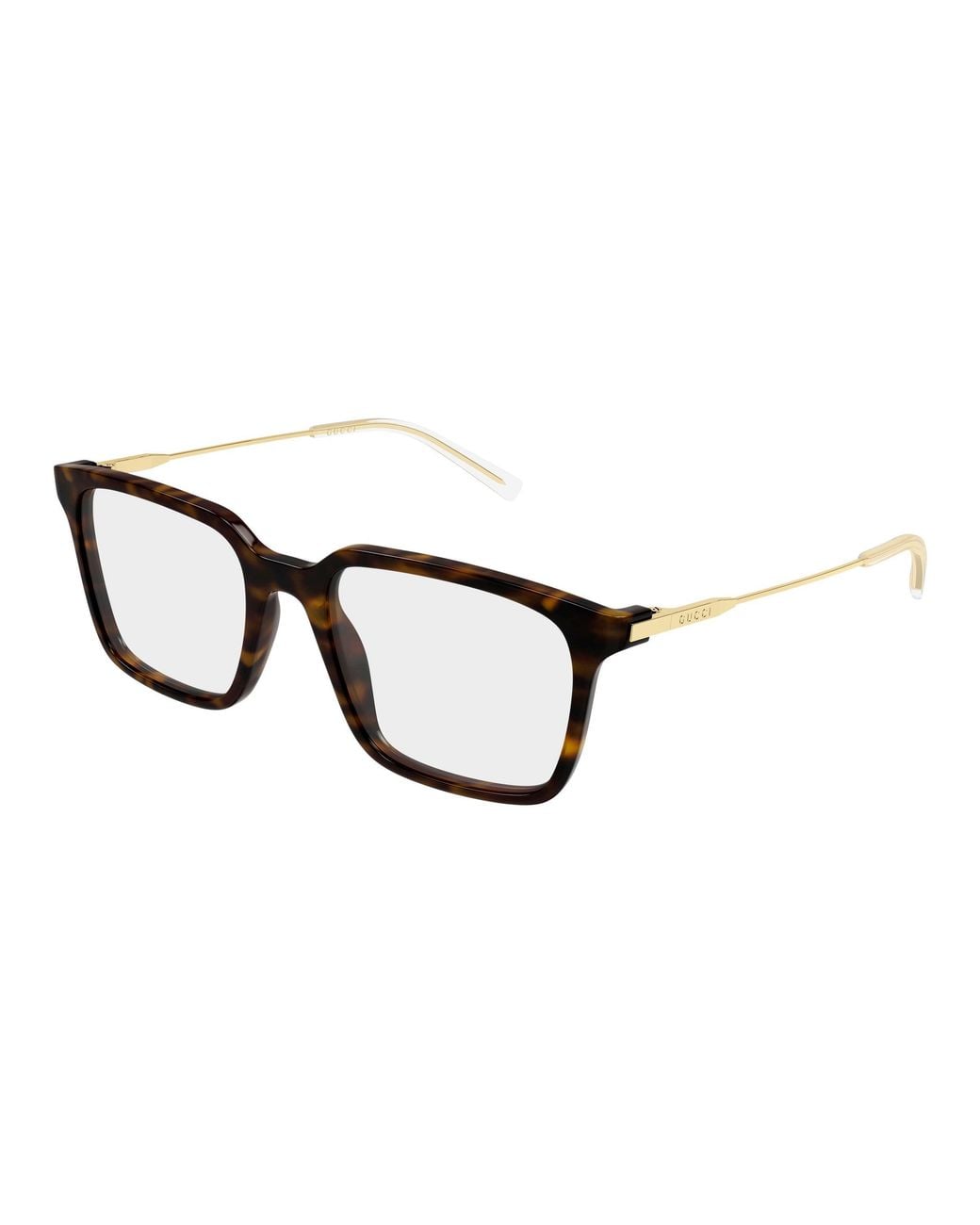 Gucci Black Gg2252O 002 Optical Frames Acetate Transparent Squared for men